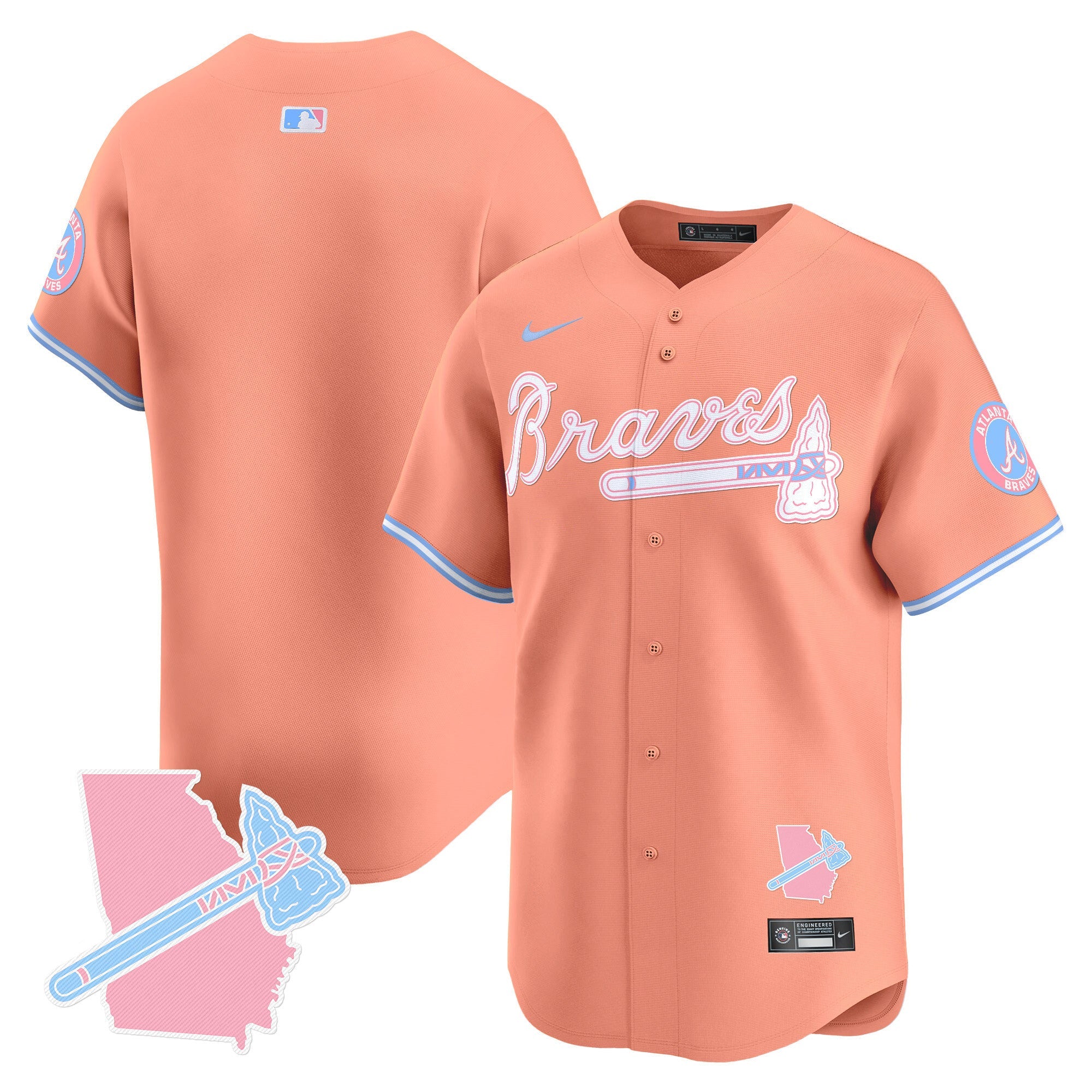 Unisex Atlanta Bubblegum Pink Vapor Premier Limited Jersey