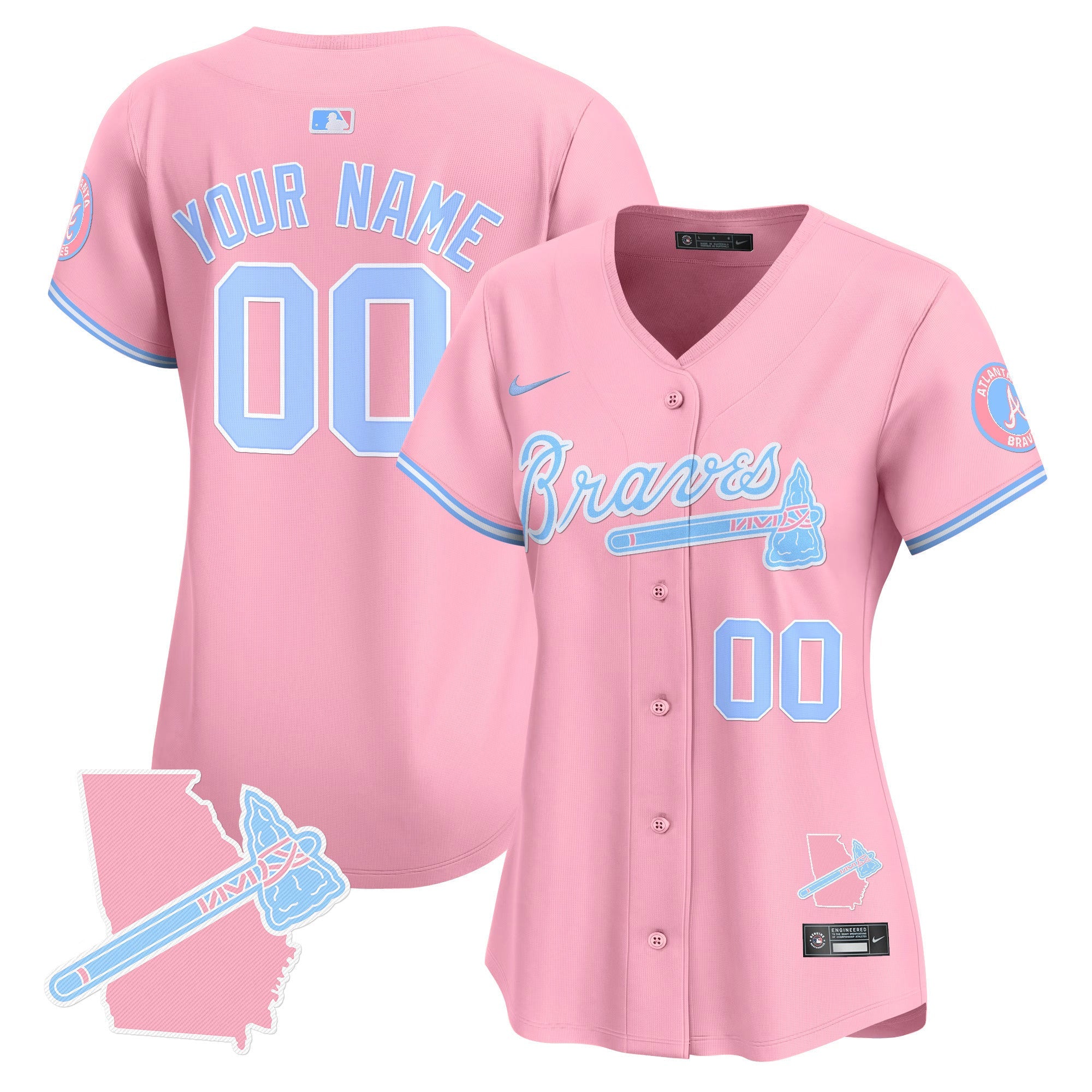 Atlanta Bubblegum Pink Vapor Premier Limited Custom Jersey