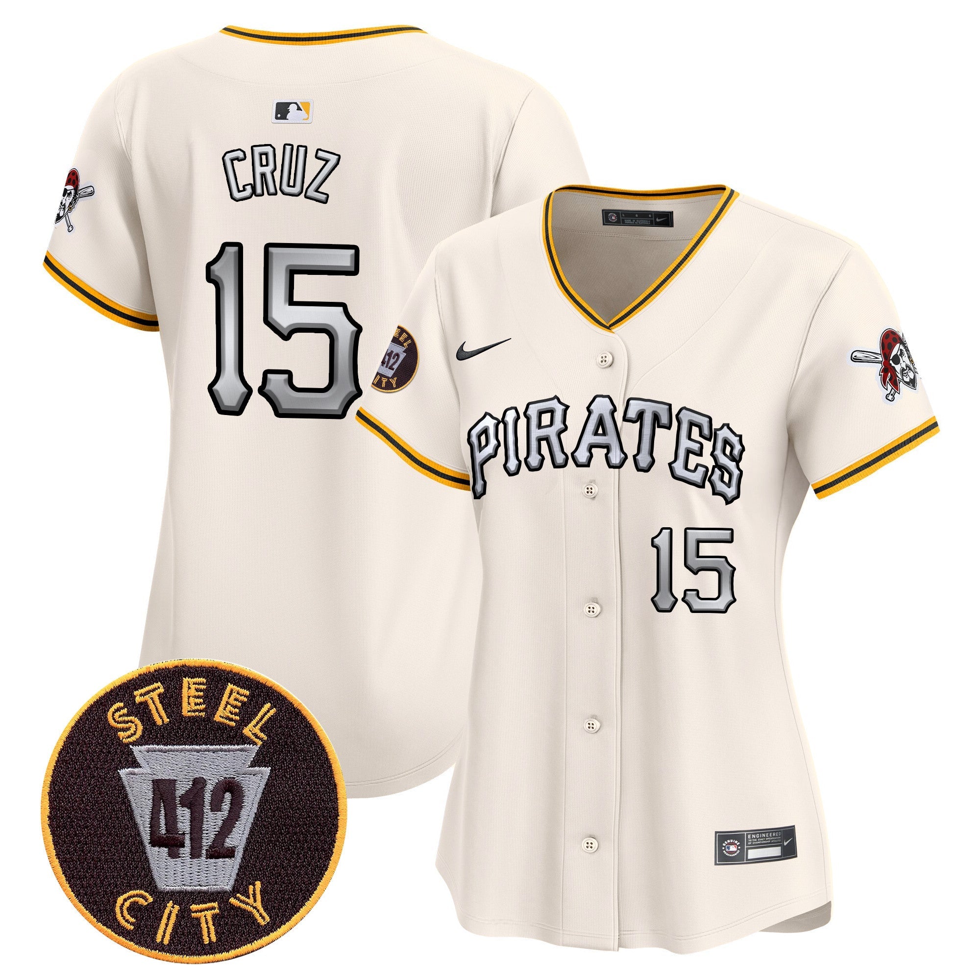 Women’s Pittsburgh 412 Patch Vapor Premier Limited Jersey V6