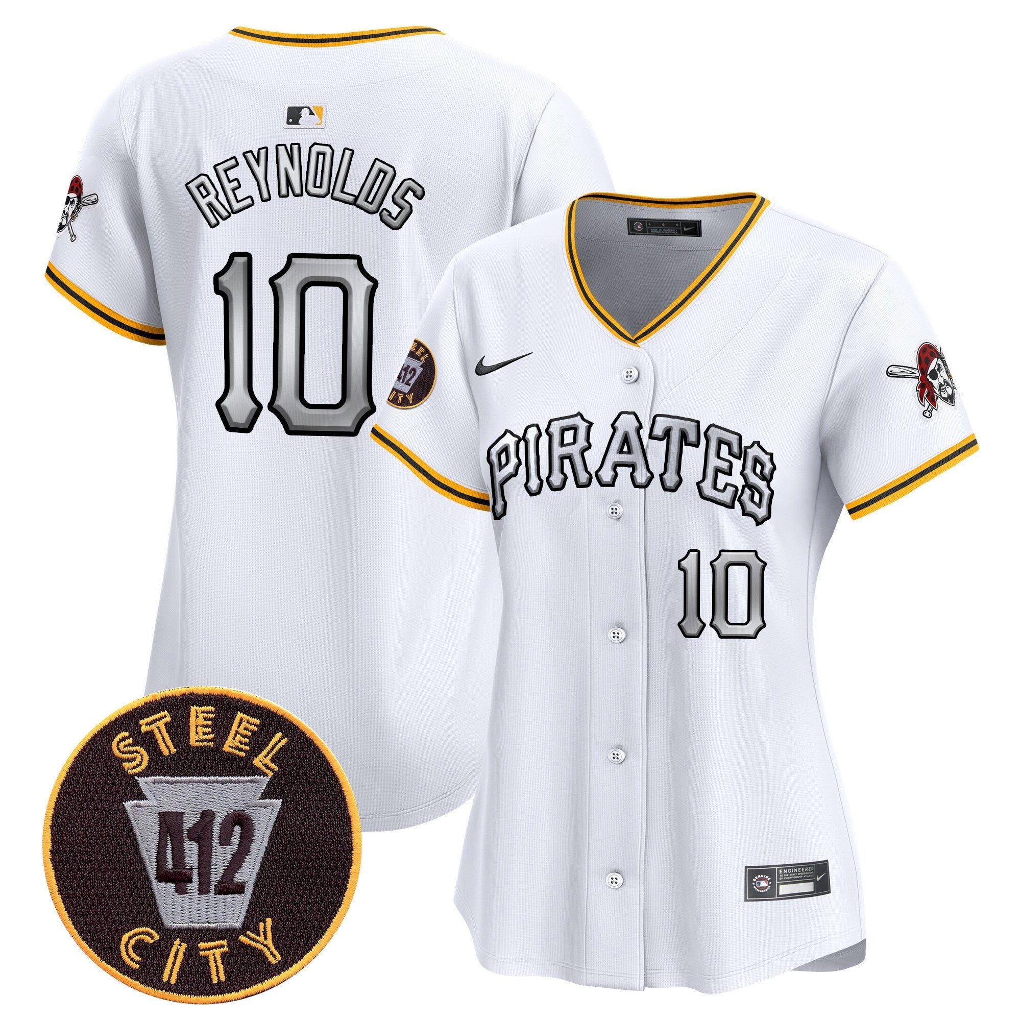 Women’s Pittsburgh 412 Patch Vapor Premier Limited Jersey V6