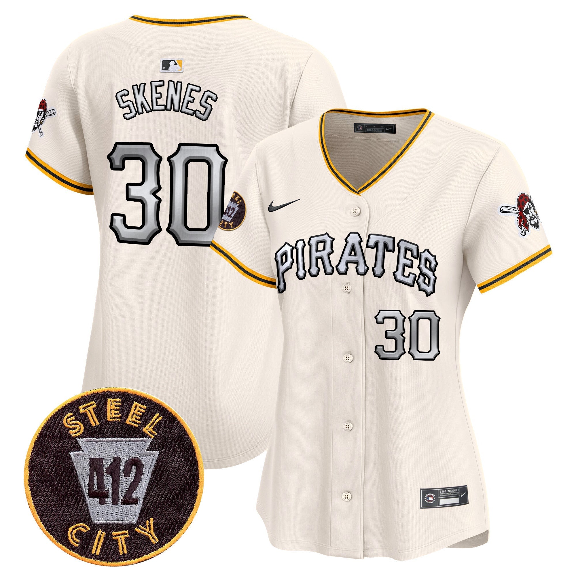 Women’s Pittsburgh 412 Patch Vapor Premier Limited Jersey V6