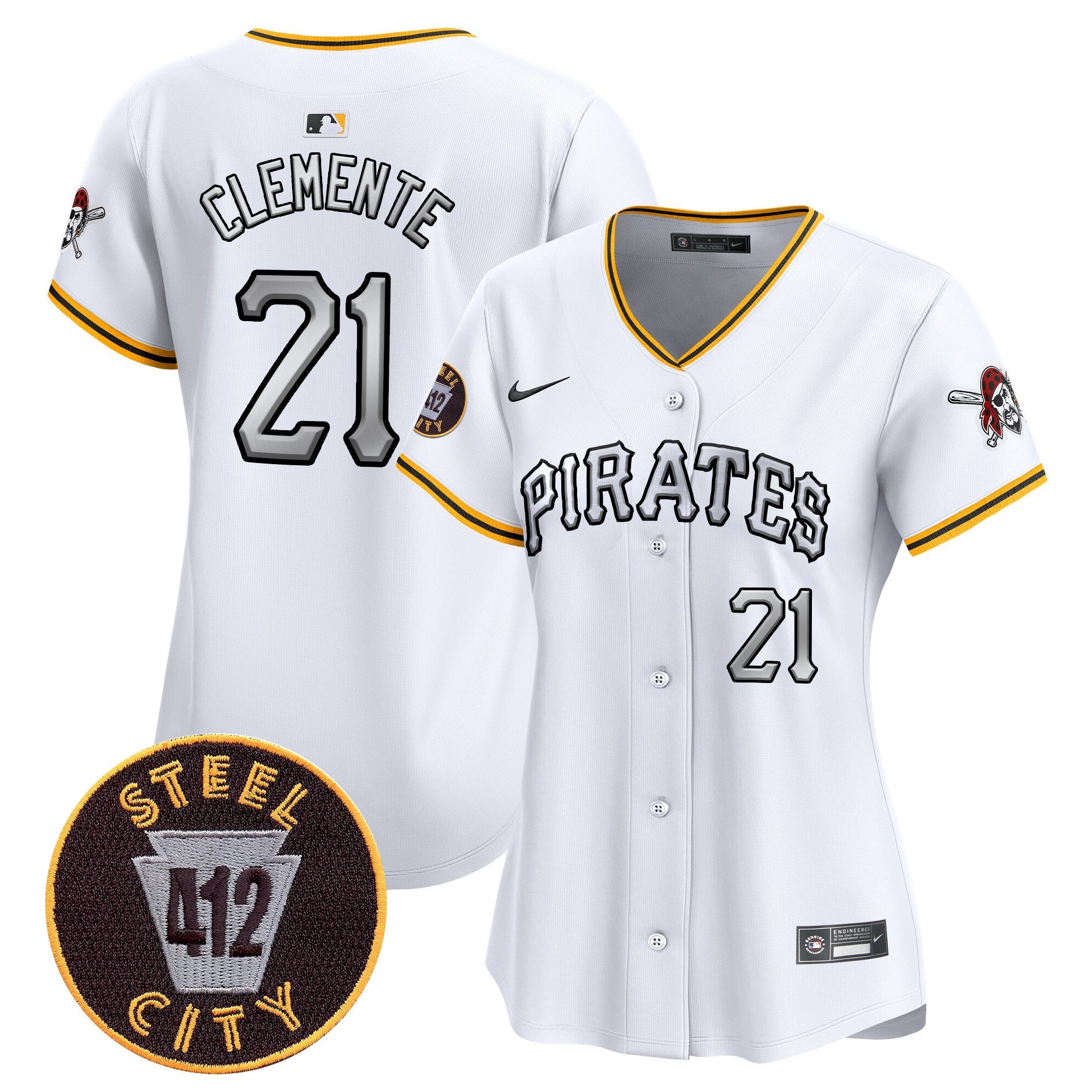 Women’s Pittsburgh 412 Patch Vapor Premier Limited Jersey V6