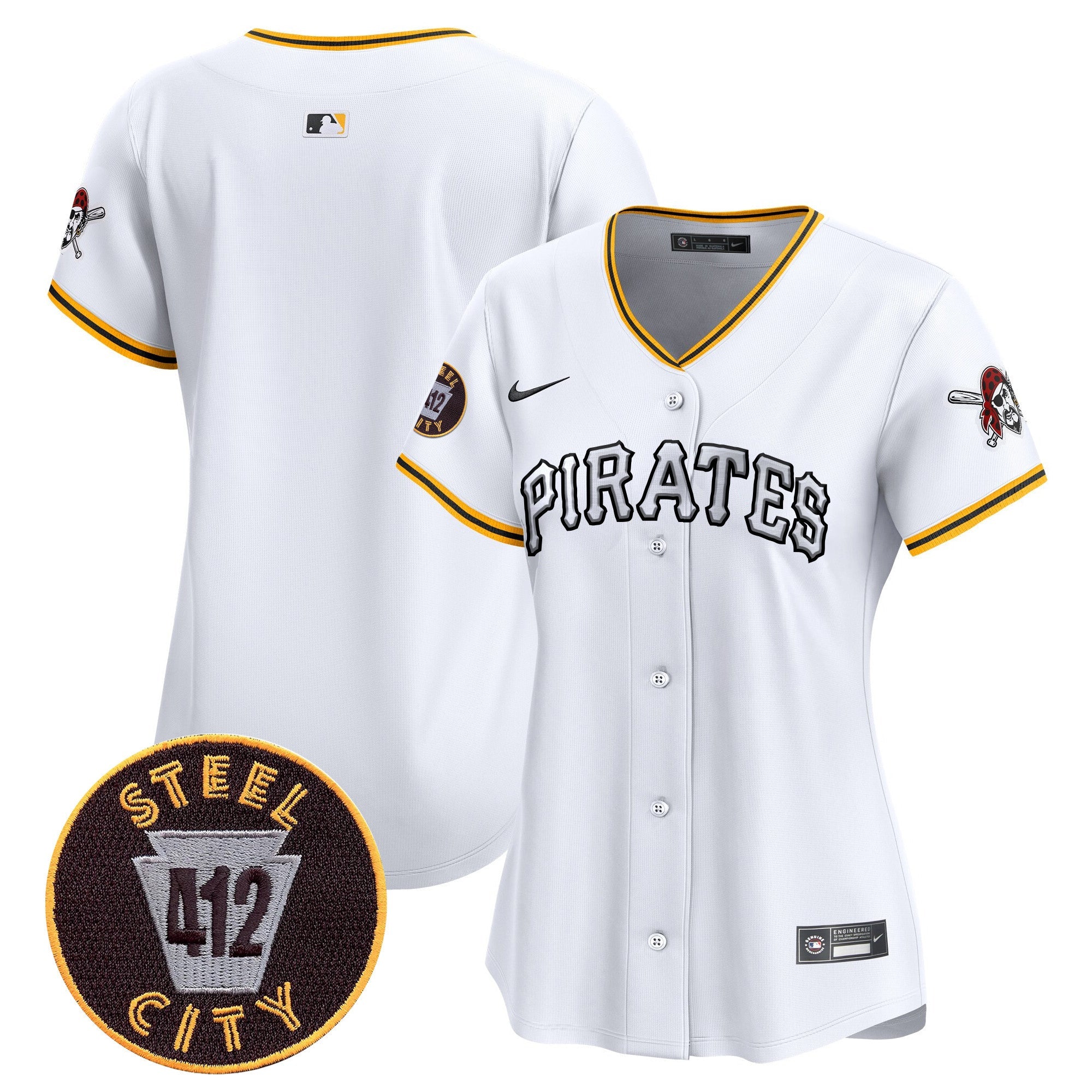Women’s Pittsburgh 412 Patch Vapor Premier Limited Jersey V6