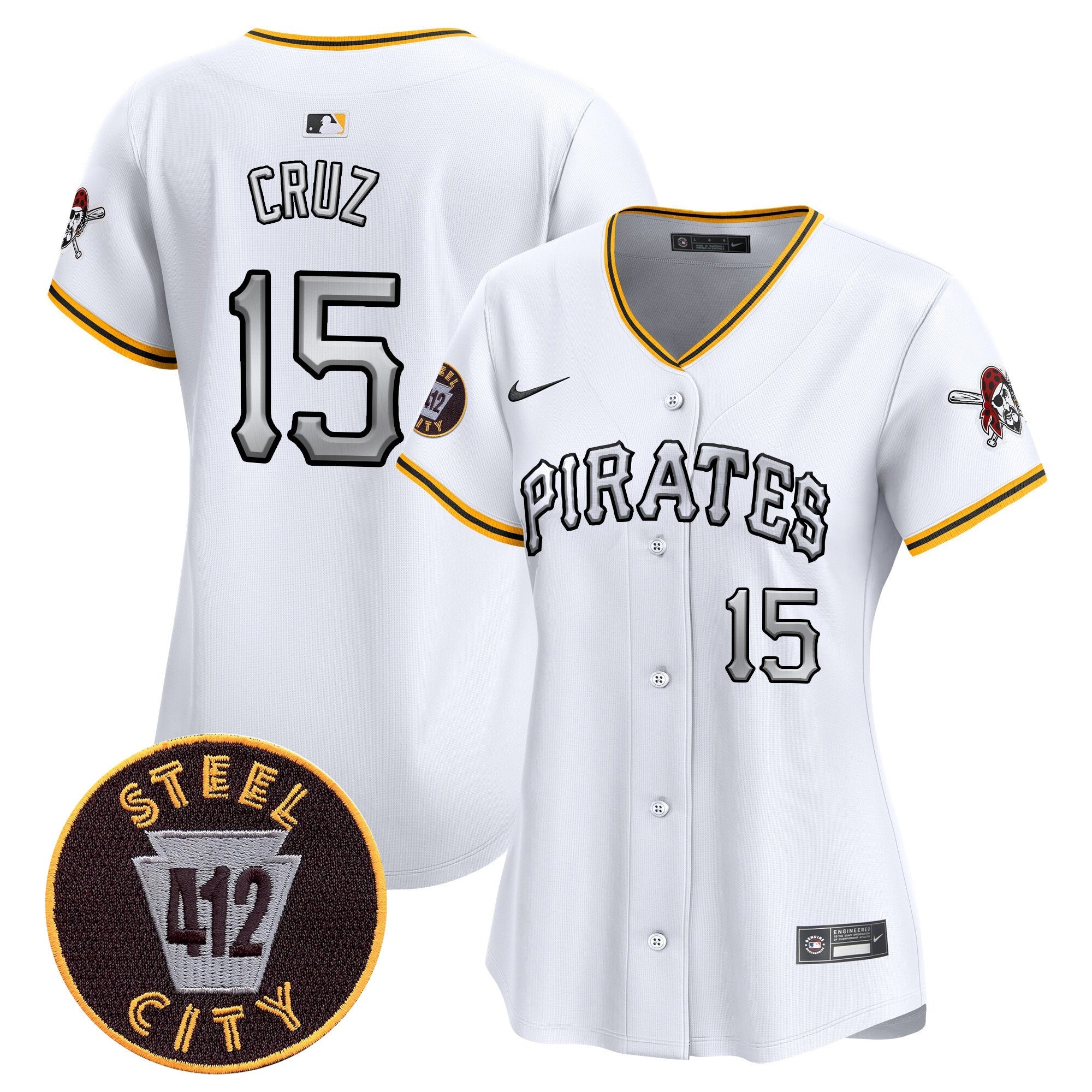 Women’s Pittsburgh 412 Patch Vapor Premier Limited Jersey V6