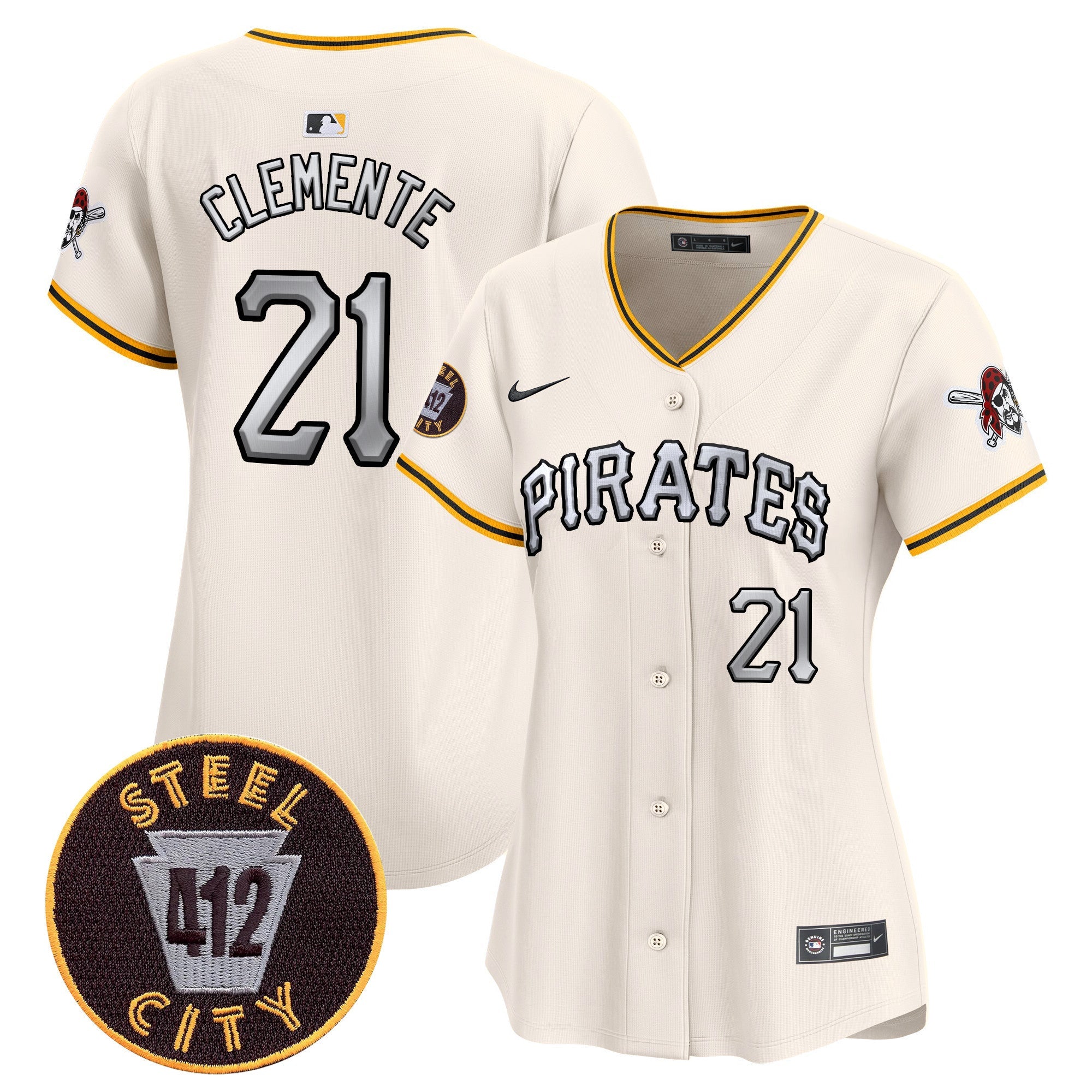 Women’s Pittsburgh 412 Patch Vapor Premier Limited Jersey V6