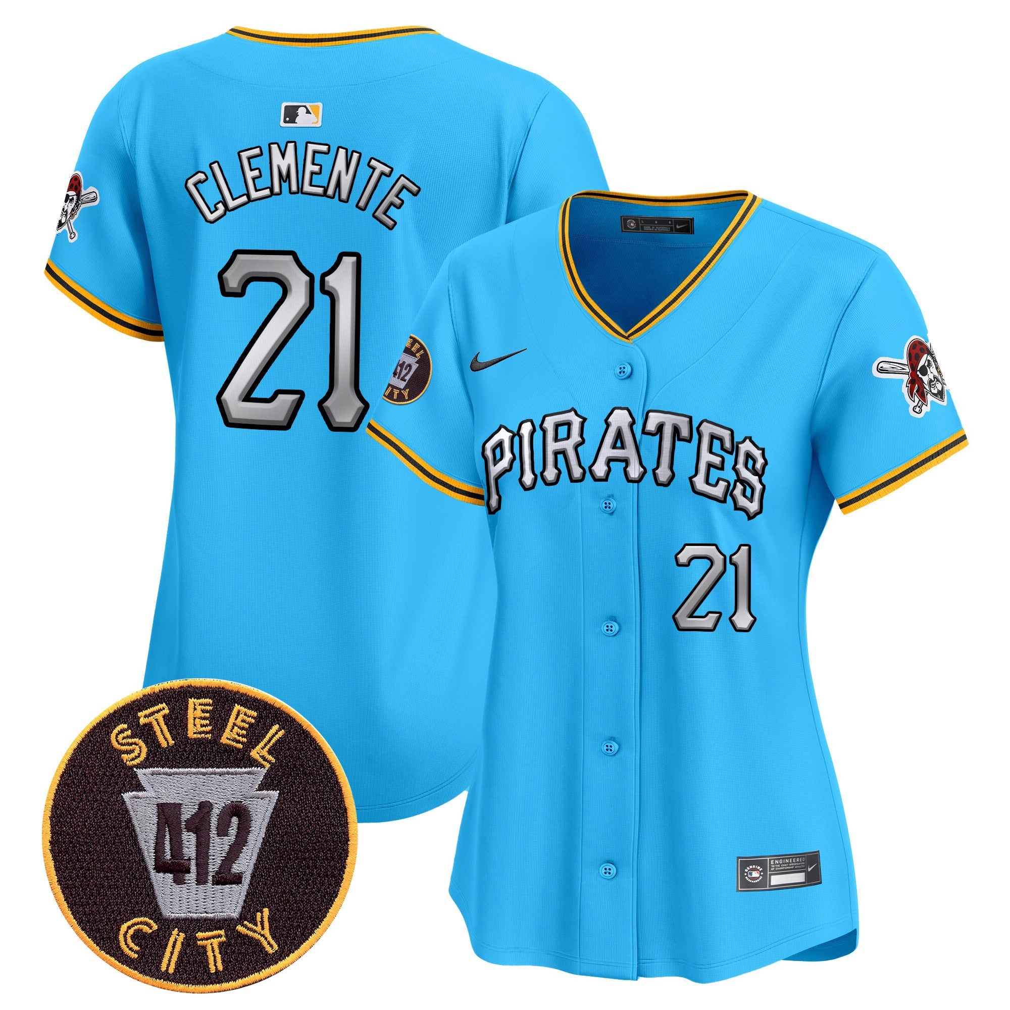 Women’s Pittsburgh 412 Patch Vapor Premier Limited Jersey V6