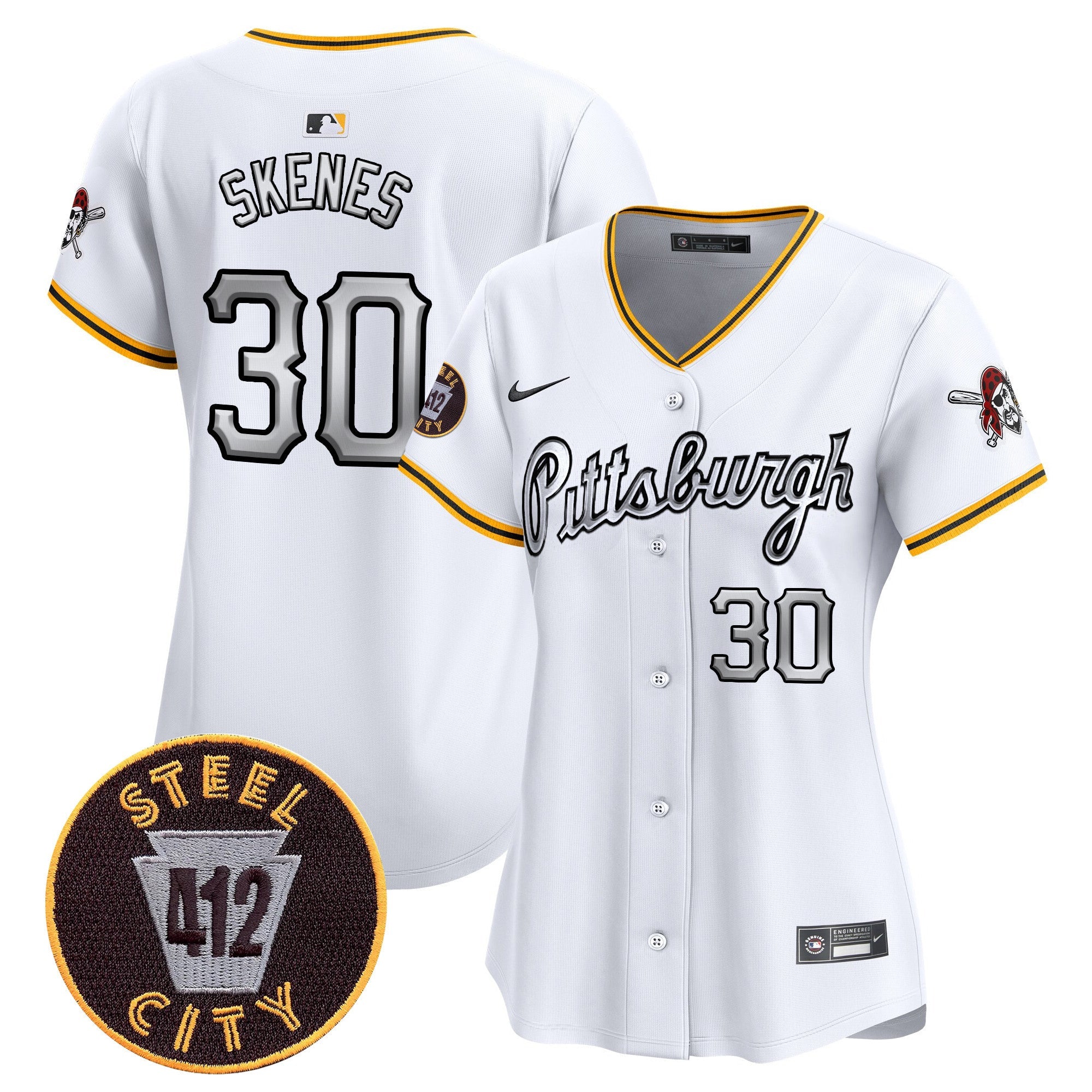 Women’s Pittsburgh 412 Patch Vapor Premier Limited Jersey V7