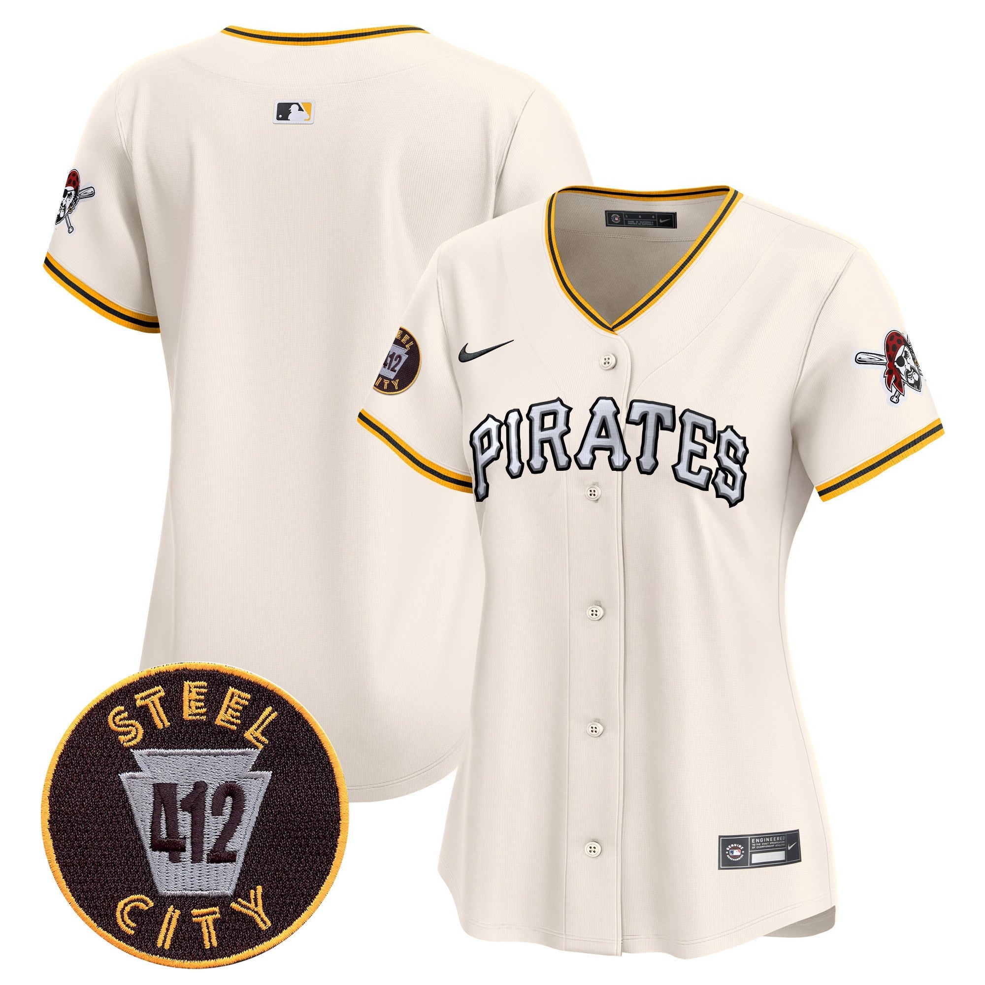 Women’s Pittsburgh 412 Patch Vapor Premier Limited Jersey V6