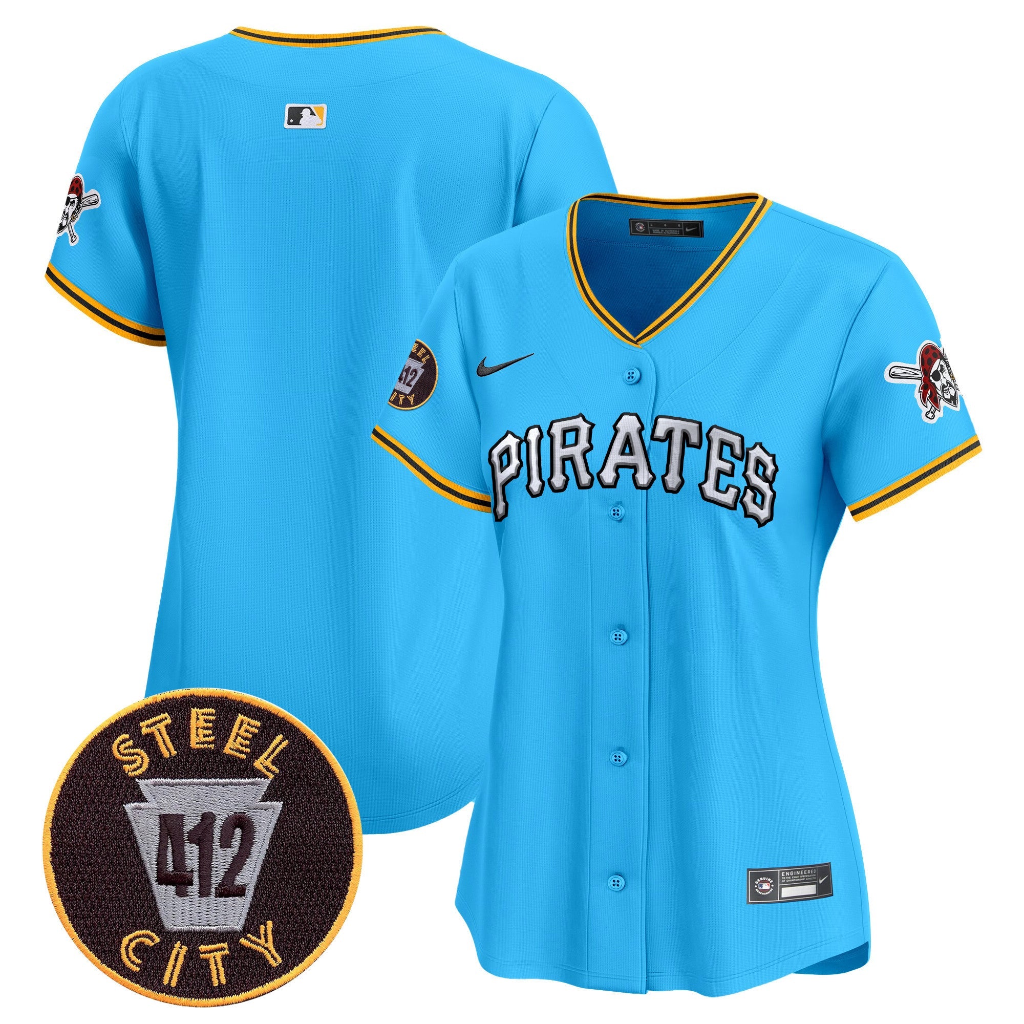 Women’s Pittsburgh 412 Patch Vapor Premier Limited Jersey V6
