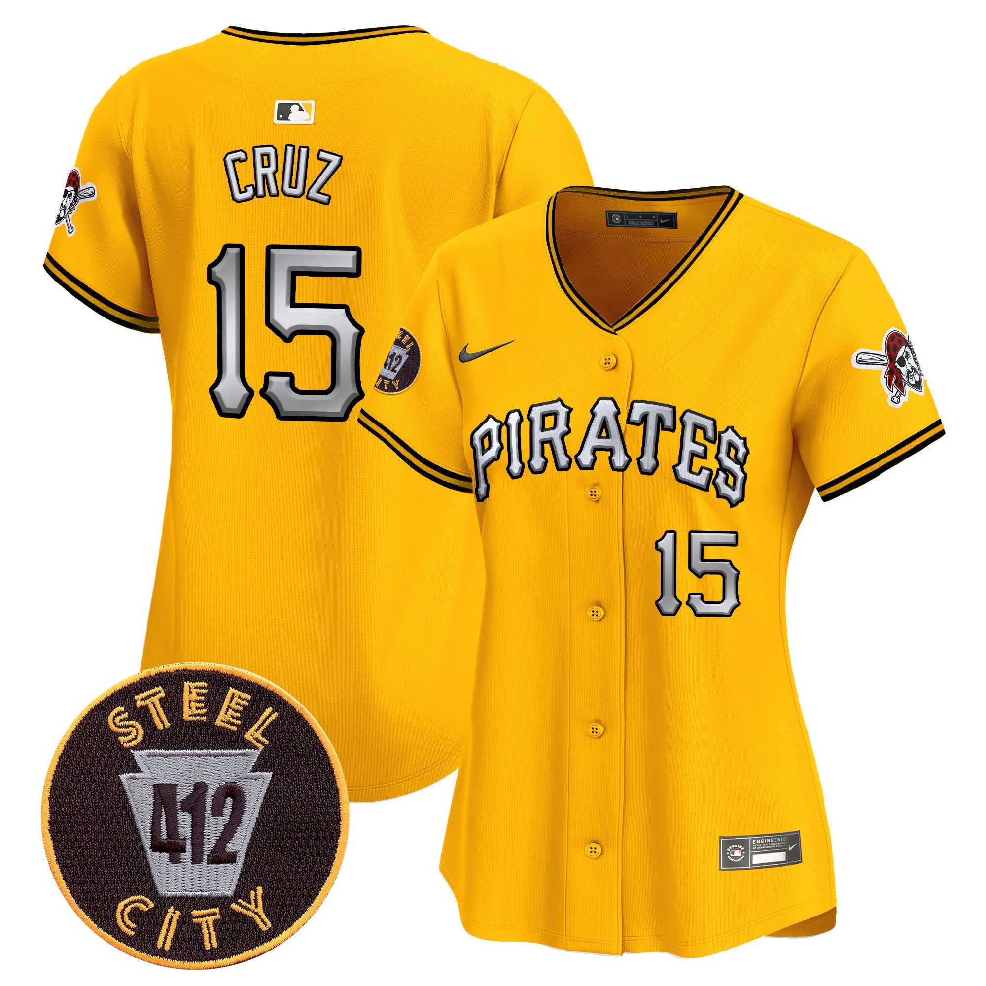 Women’s Pittsburgh 412 Patch Vapor Premier Limited Jersey V6