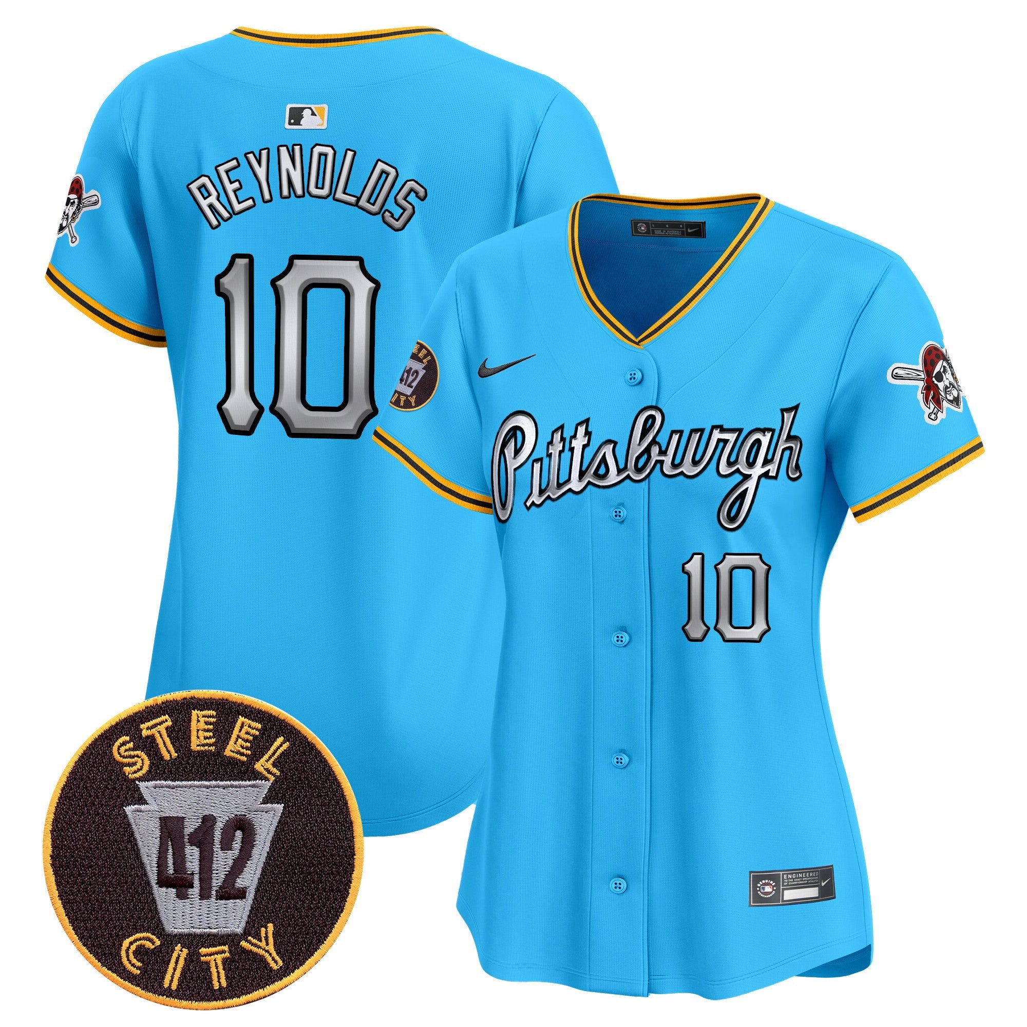 Women’s Pittsburgh 412 Patch Vapor Premier Limited Jersey V7