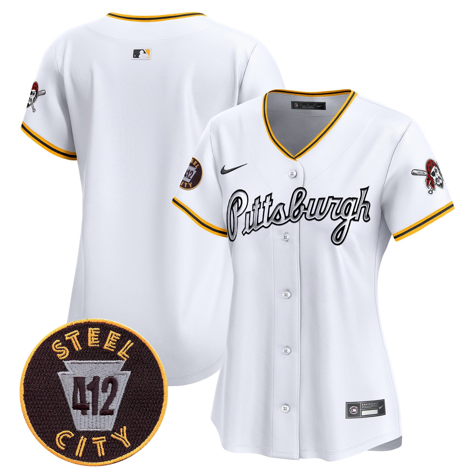 Women’s Pittsburgh 412 Patch Vapor Premier Limited Jersey V7