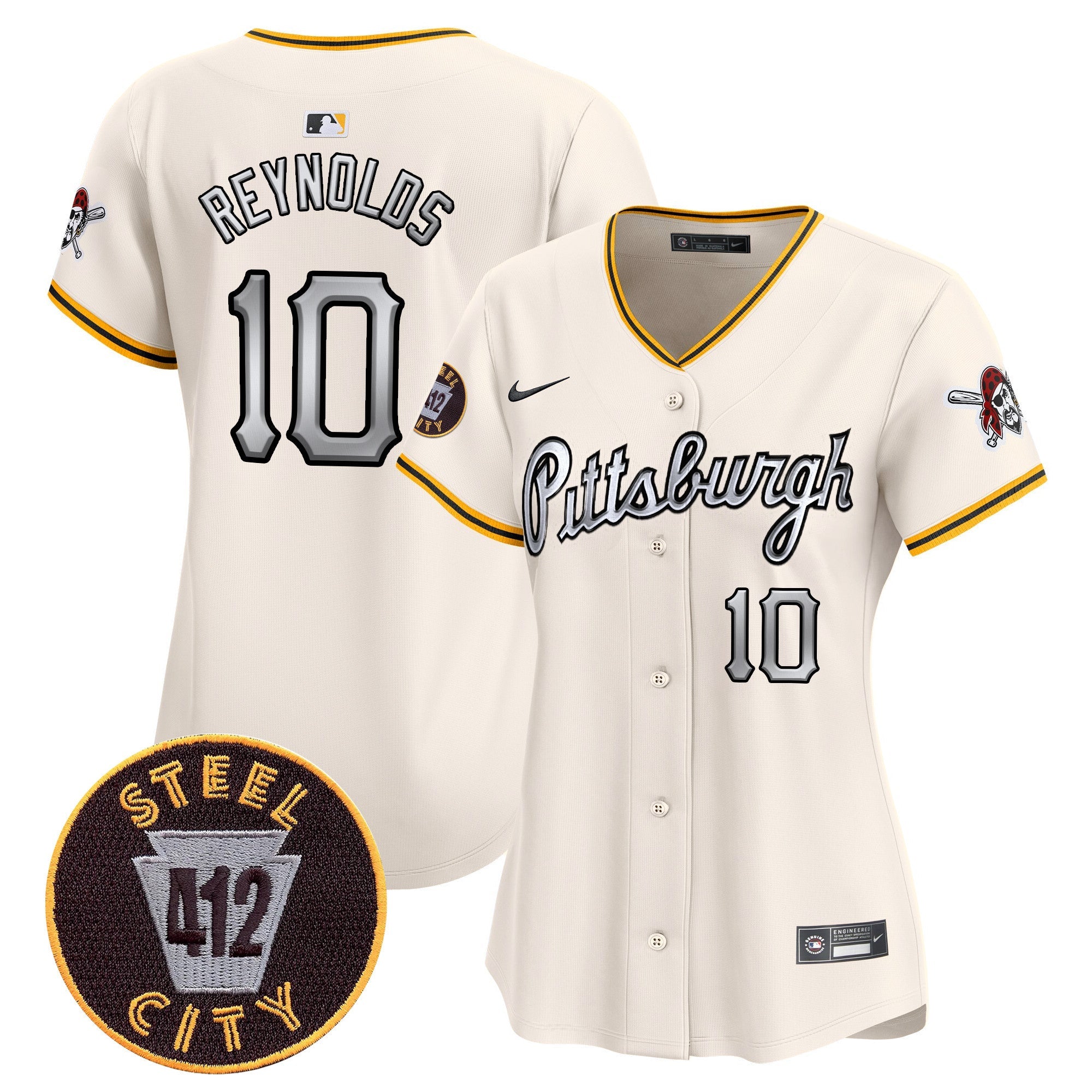 Women’s Pittsburgh 412 Patch Vapor Premier Limited Jersey V7