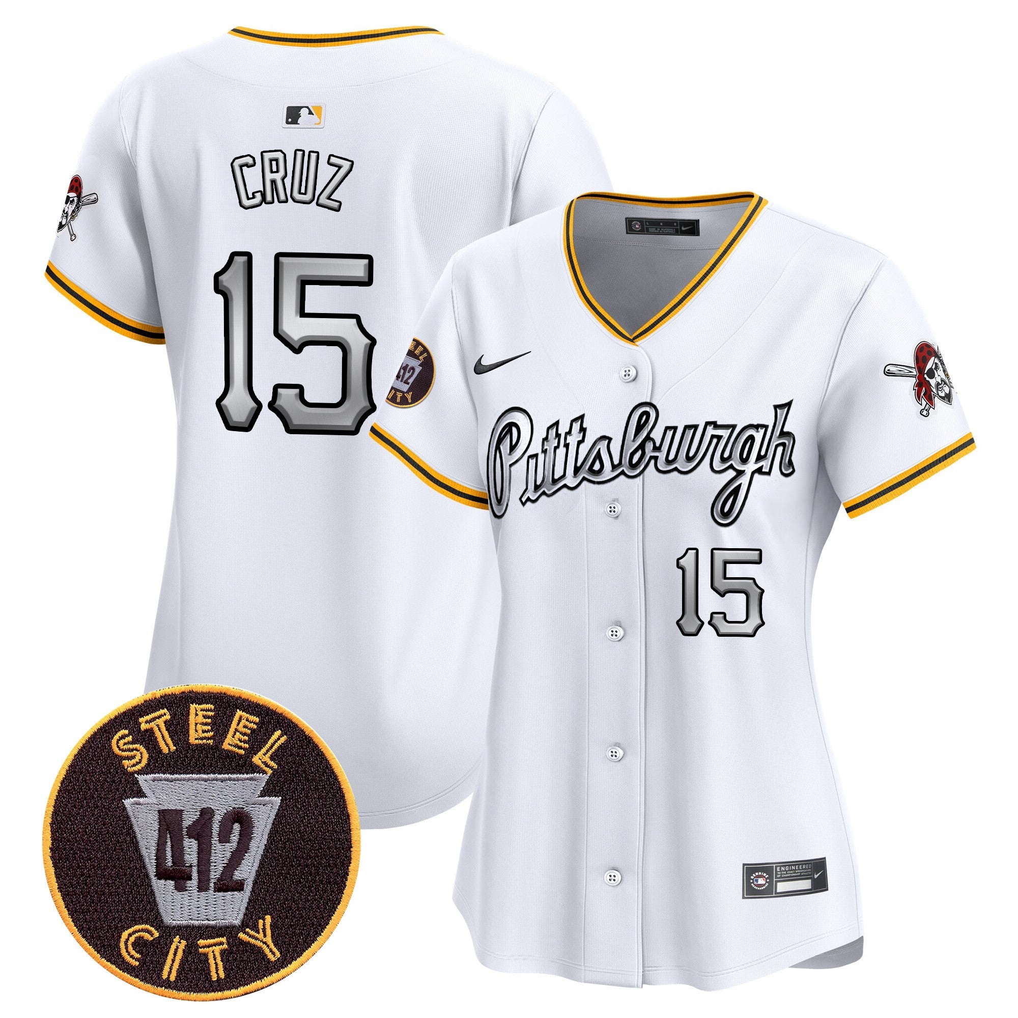Women’s Pittsburgh 412 Patch Vapor Premier Limited Jersey V7