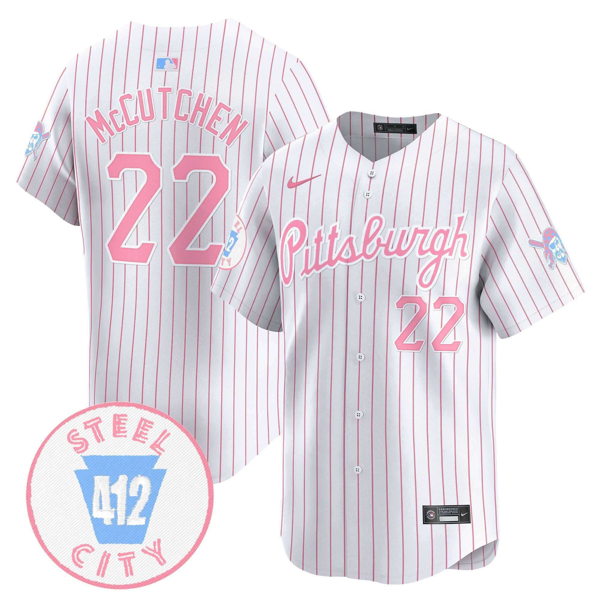 Unisex Pittsburgh Bubblegum Pink Vapor Premier Limited Jersey