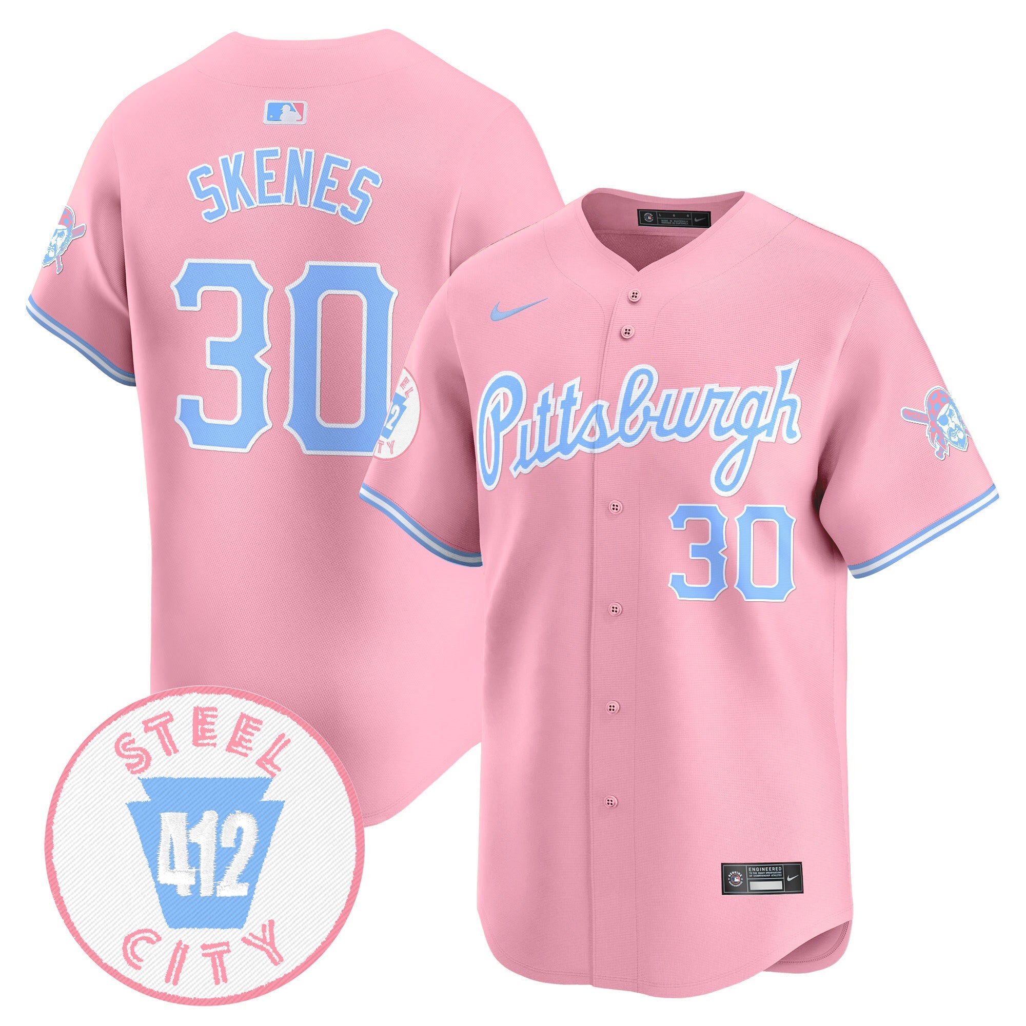 Unisex Pittsburgh Bubblegum Pink Vapor Premier Limited Jersey