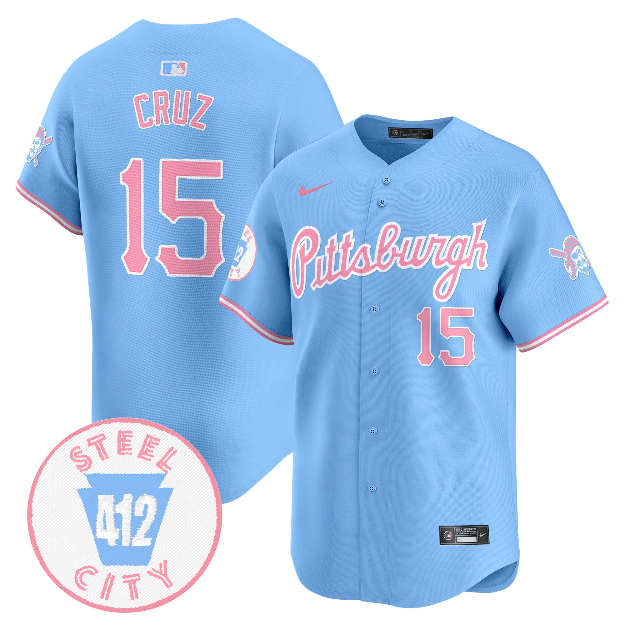 Unisex Pittsburgh Bubblegum Pink Vapor Premier Limited Jersey