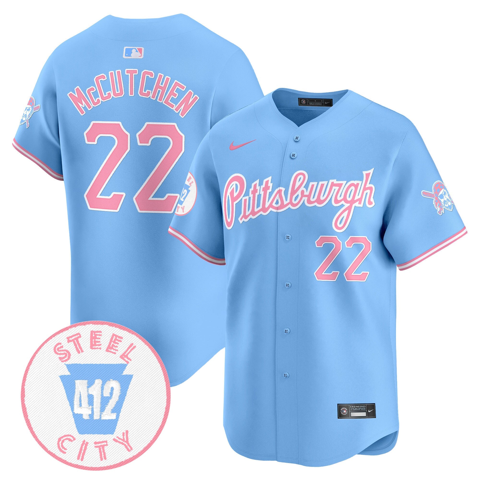 Unisex Pittsburgh Bubblegum Pink Vapor Premier Limited Jersey
