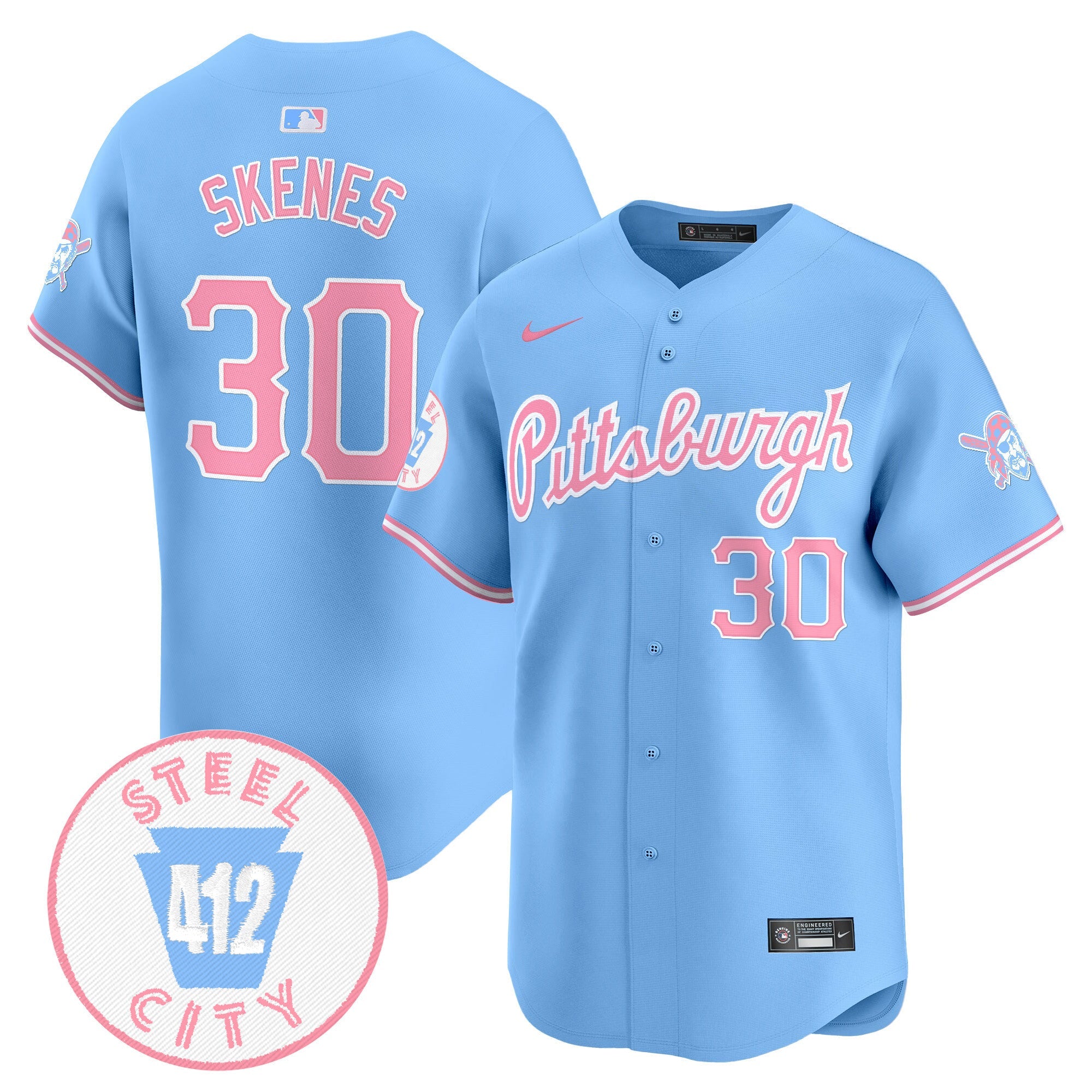 Unisex Pittsburgh Bubblegum Pink Vapor Premier Limited Jersey