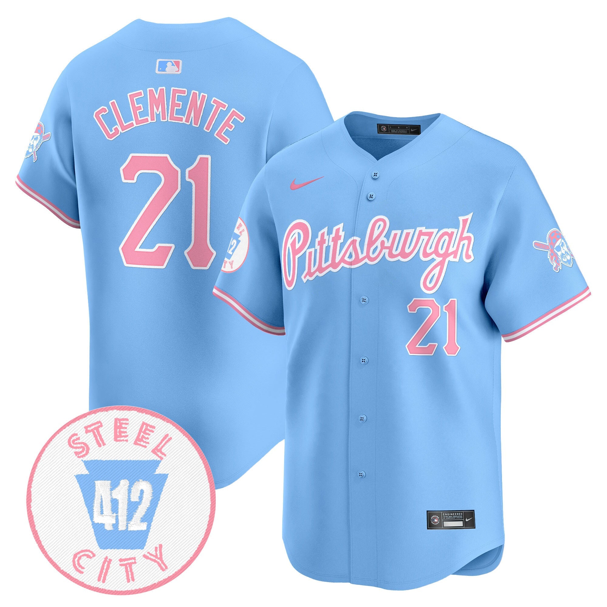 Unisex Pittsburgh Bubblegum Pink Vapor Premier Limited Jersey