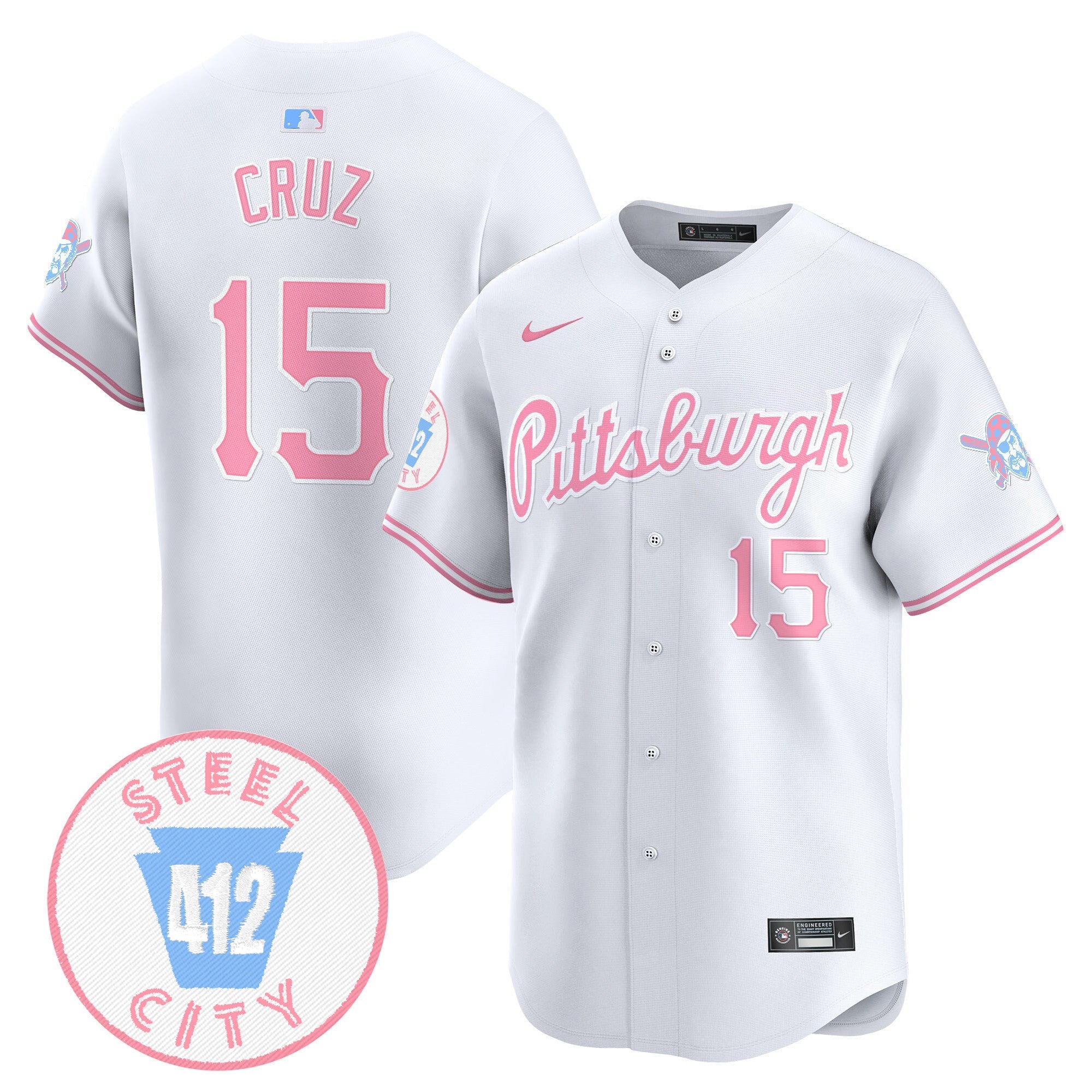 Unisex Pittsburgh Bubblegum Pink Vapor Premier Limited Jersey
