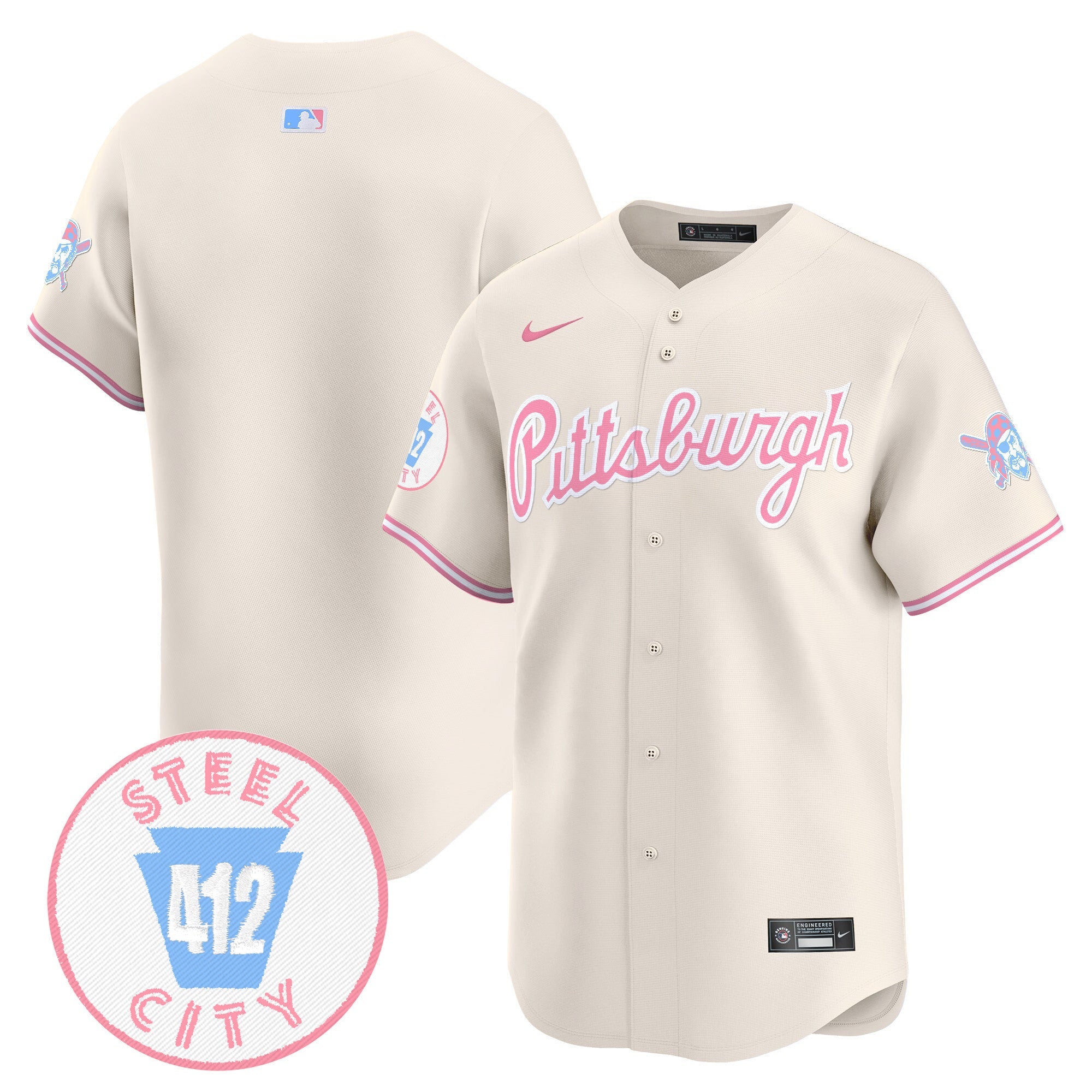 Unisex Pittsburgh Bubblegum Pink Vapor Premier Limited Jersey