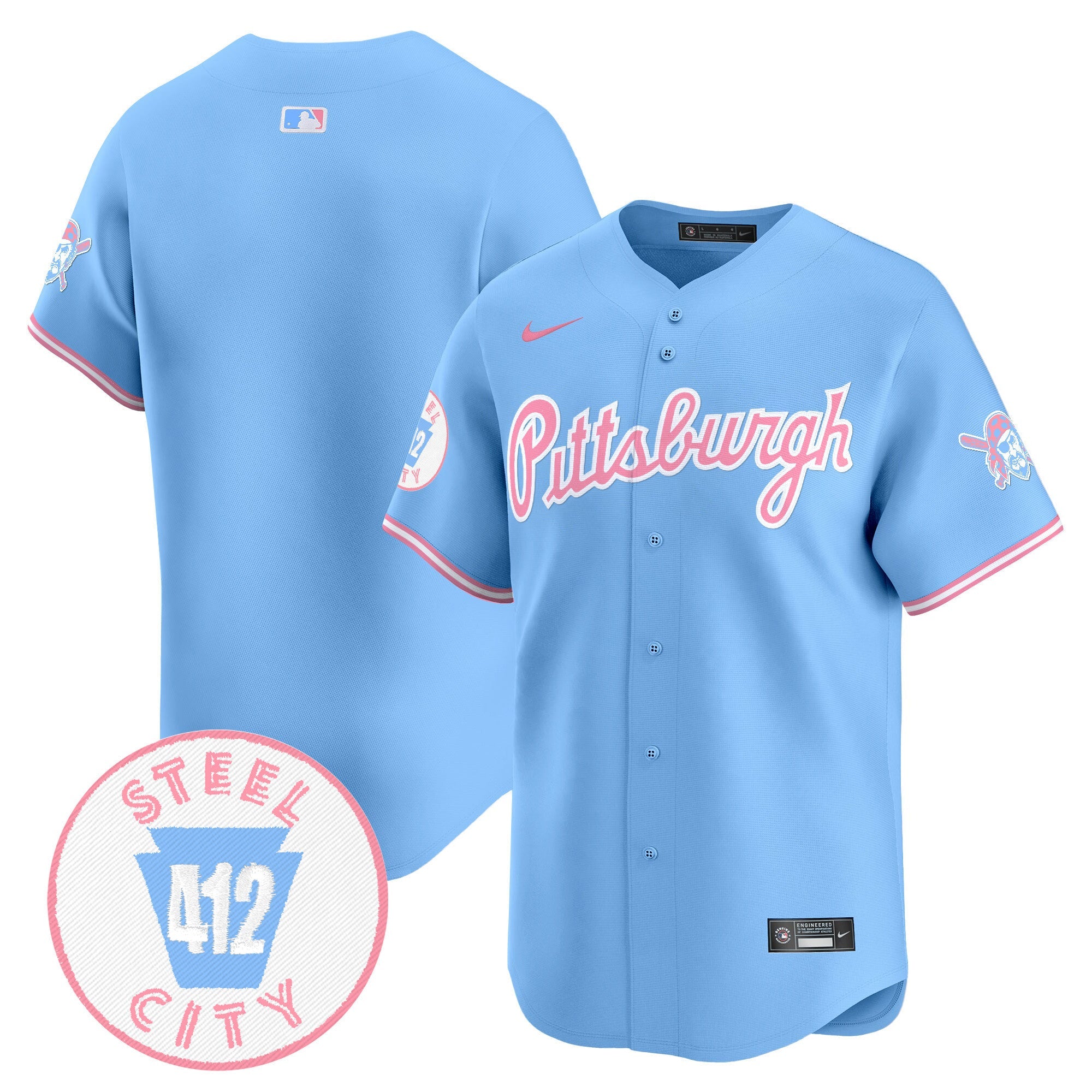 Unisex Pittsburgh Bubblegum Pink Vapor Premier Limited Jersey