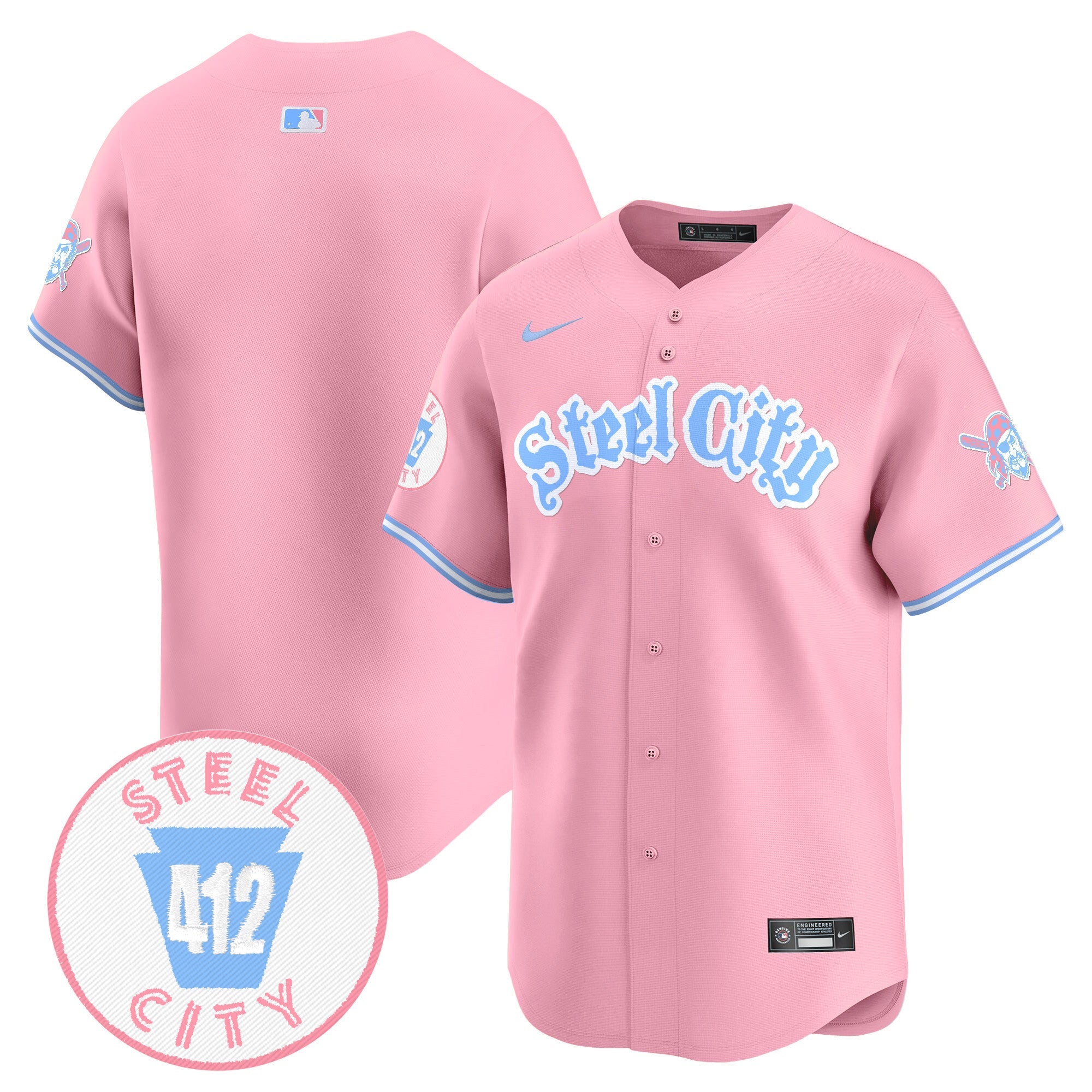 Unisex Pittsburgh Bubblegum Pink Vapor Premier Limited Jersey V2