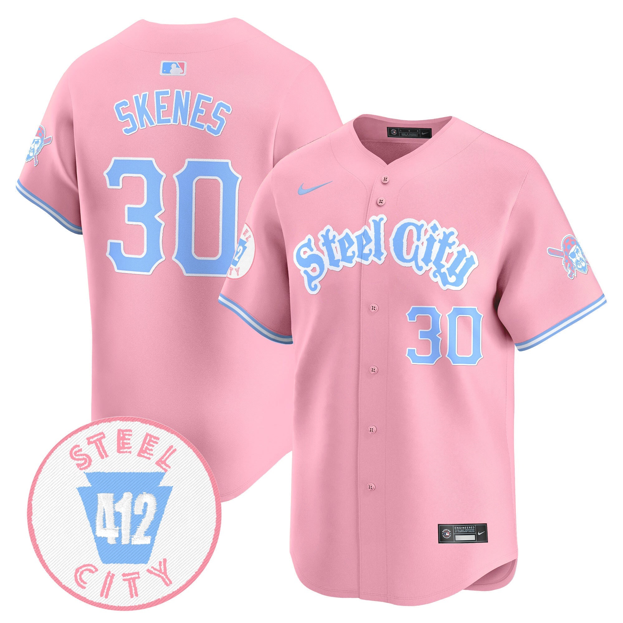 Unisex Pittsburgh Bubblegum Pink Vapor Premier Limited Jersey V2