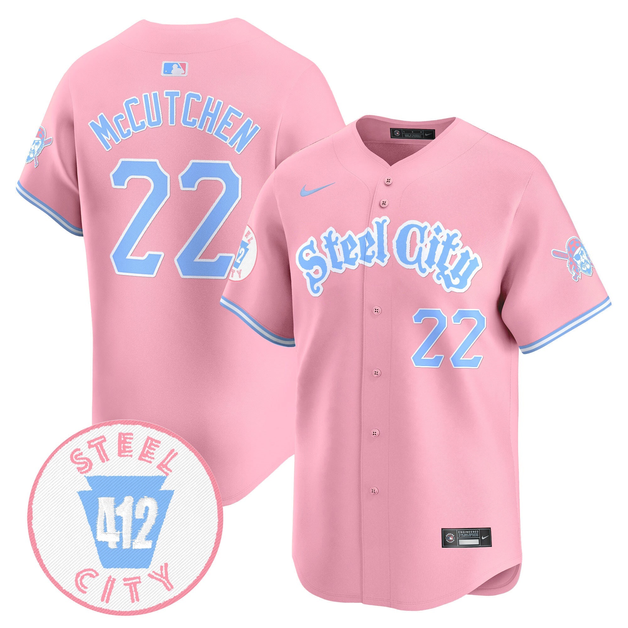 Unisex Pittsburgh Bubblegum Pink Vapor Premier Limited Jersey V2