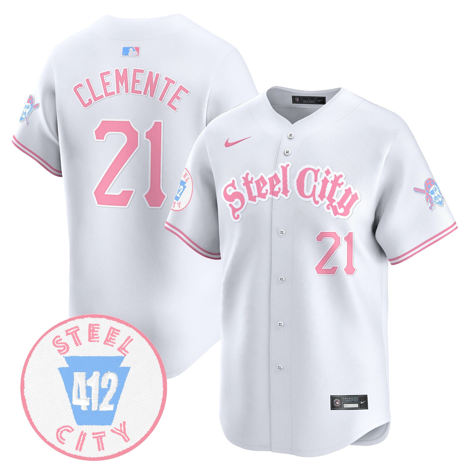 Unisex Pittsburgh Bubblegum Pink Vapor Premier Limited Jersey V2