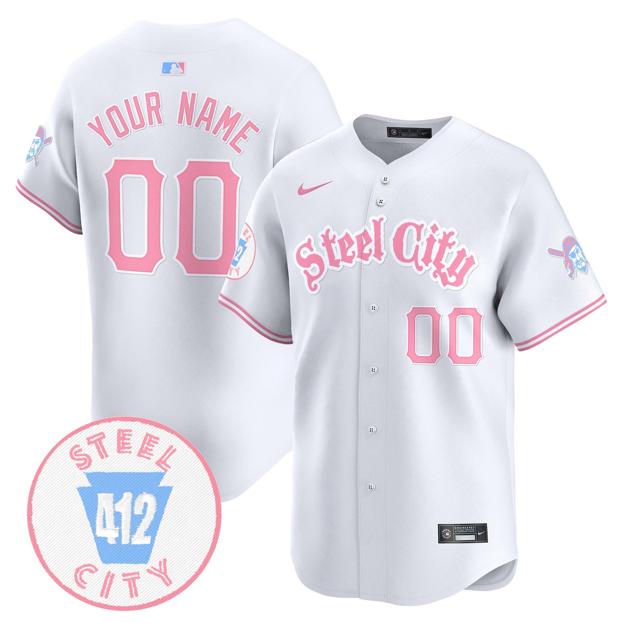 Unisex Pittsburgh Bubblegum Pink Vapor Premier Limited Custom Jersey V2