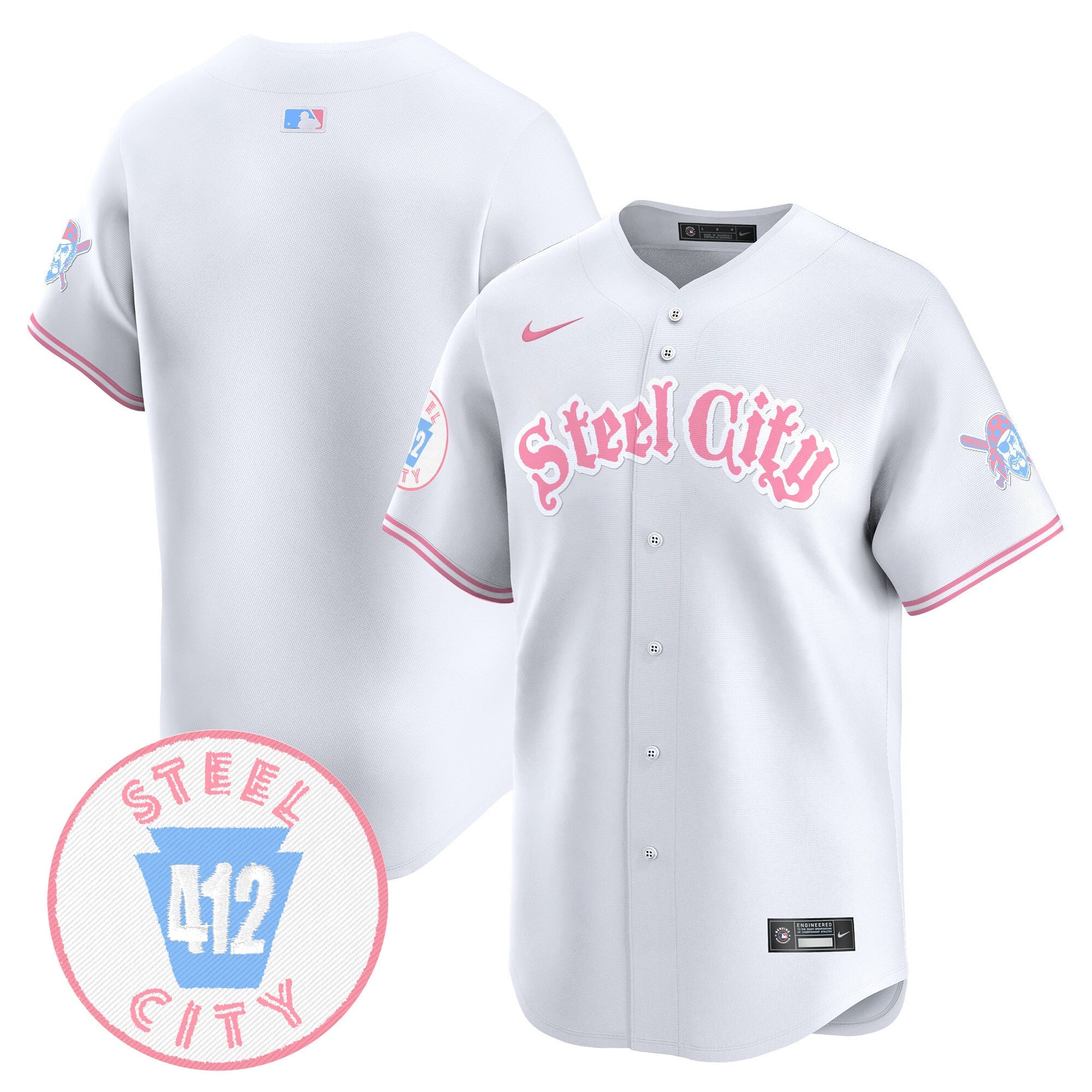 Unisex Pittsburgh Bubblegum Pink Vapor Premier Limited Jersey V2