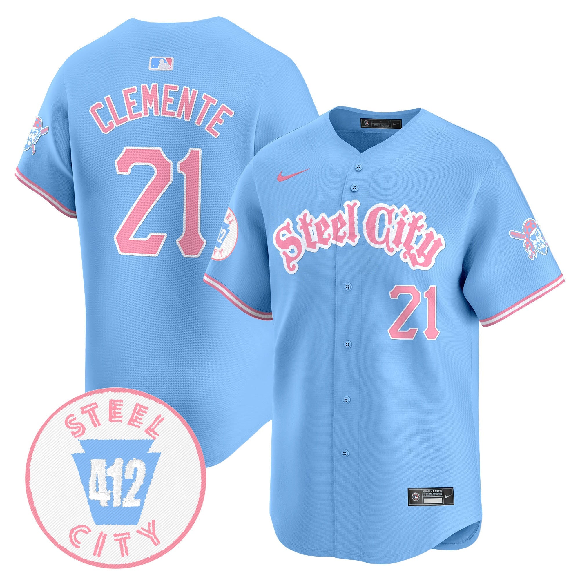 Unisex Pittsburgh Bubblegum Pink Vapor Premier Limited Jersey V2