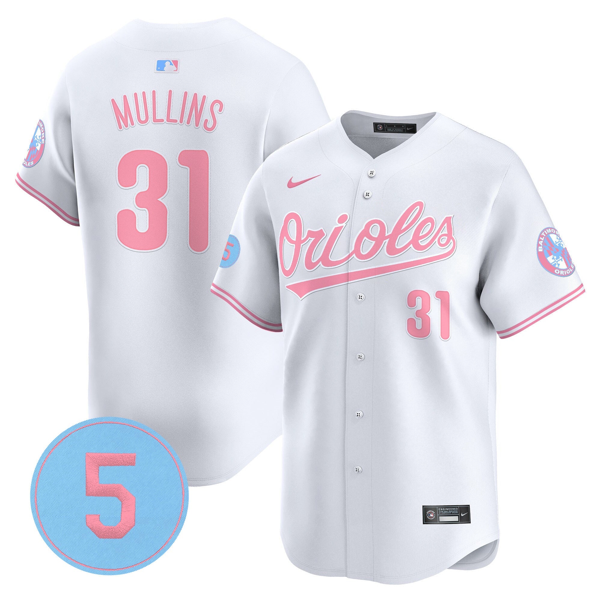 Unisex Bubblegum Pink Robinson Patch Vapor Premier Limited Jersey