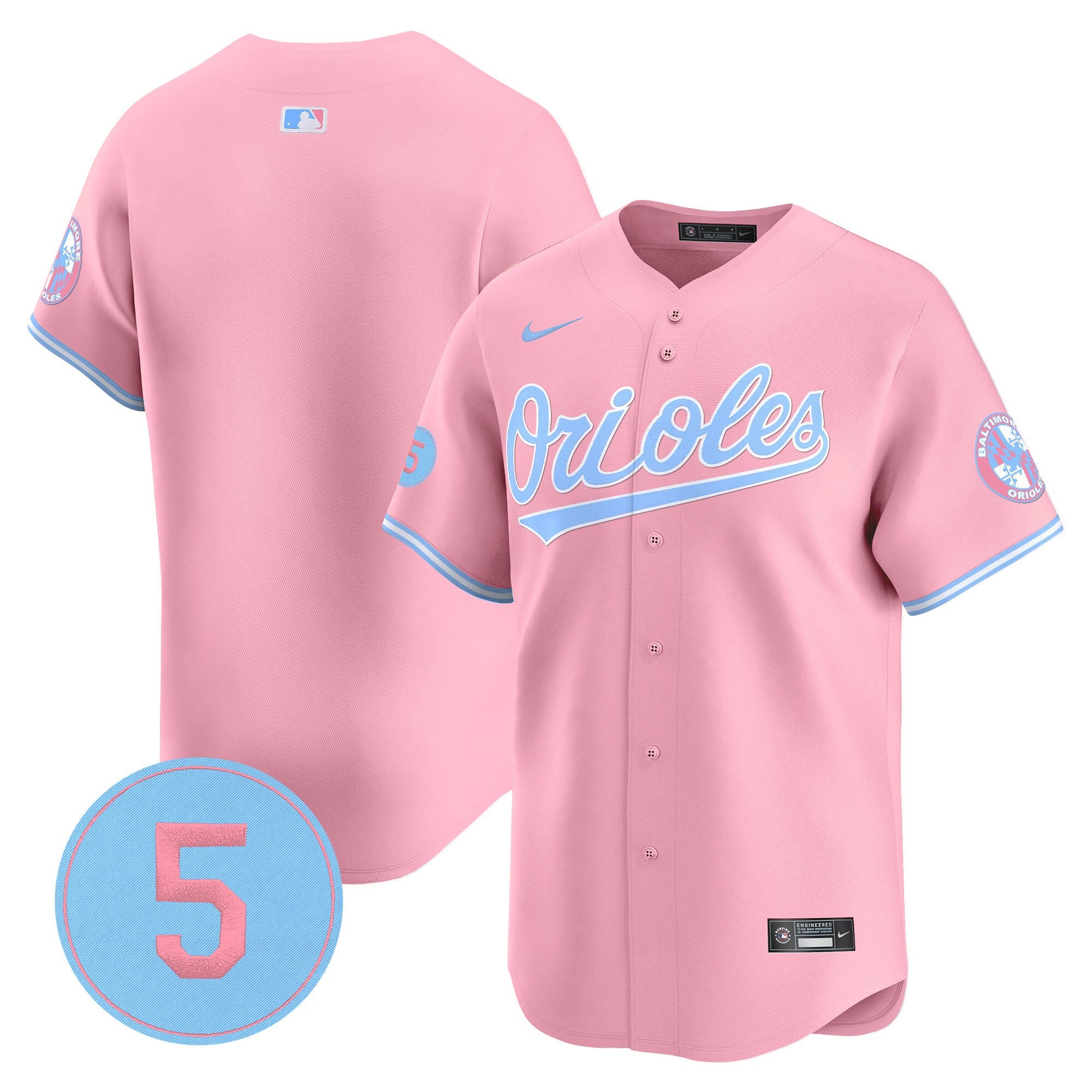 Unisex Bubblegum Pink Robinson Patch Vapor Premier Limited Jersey