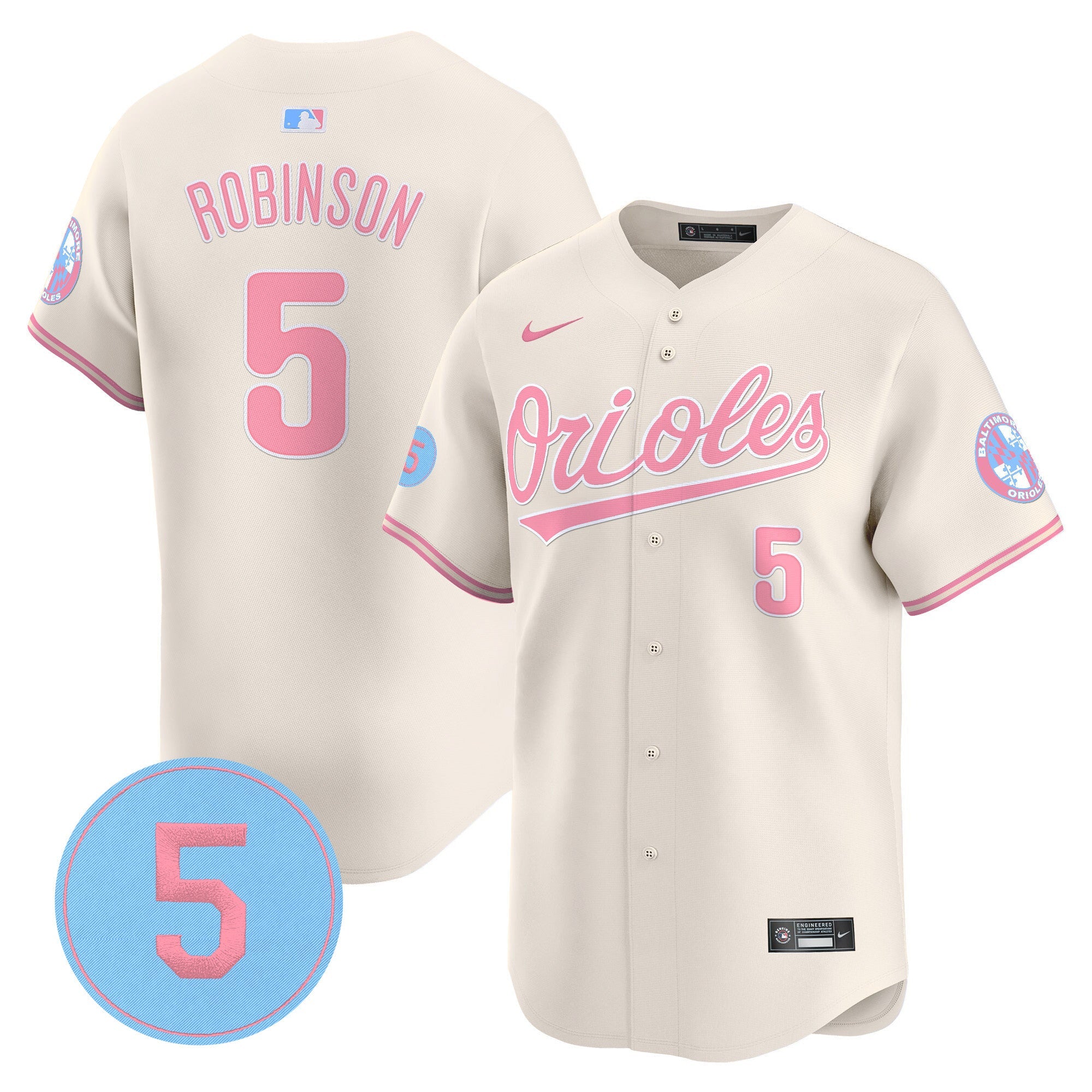 Unisex Bubblegum Pink Robinson Patch Vapor Premier Limited Jersey