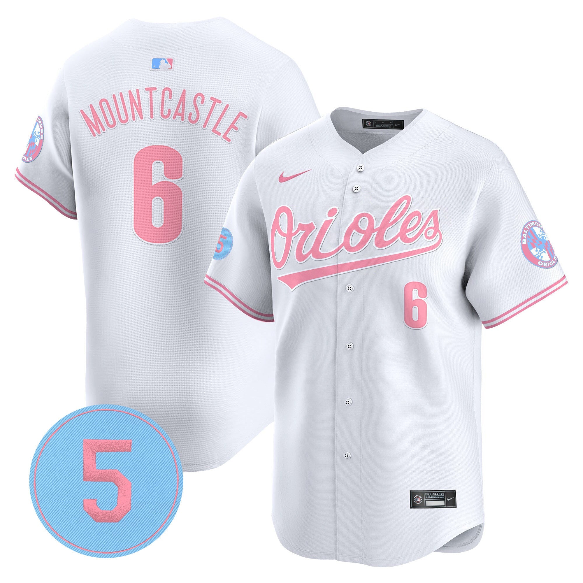 Unisex Bubblegum Pink Robinson Patch Vapor Premier Limited Jersey
