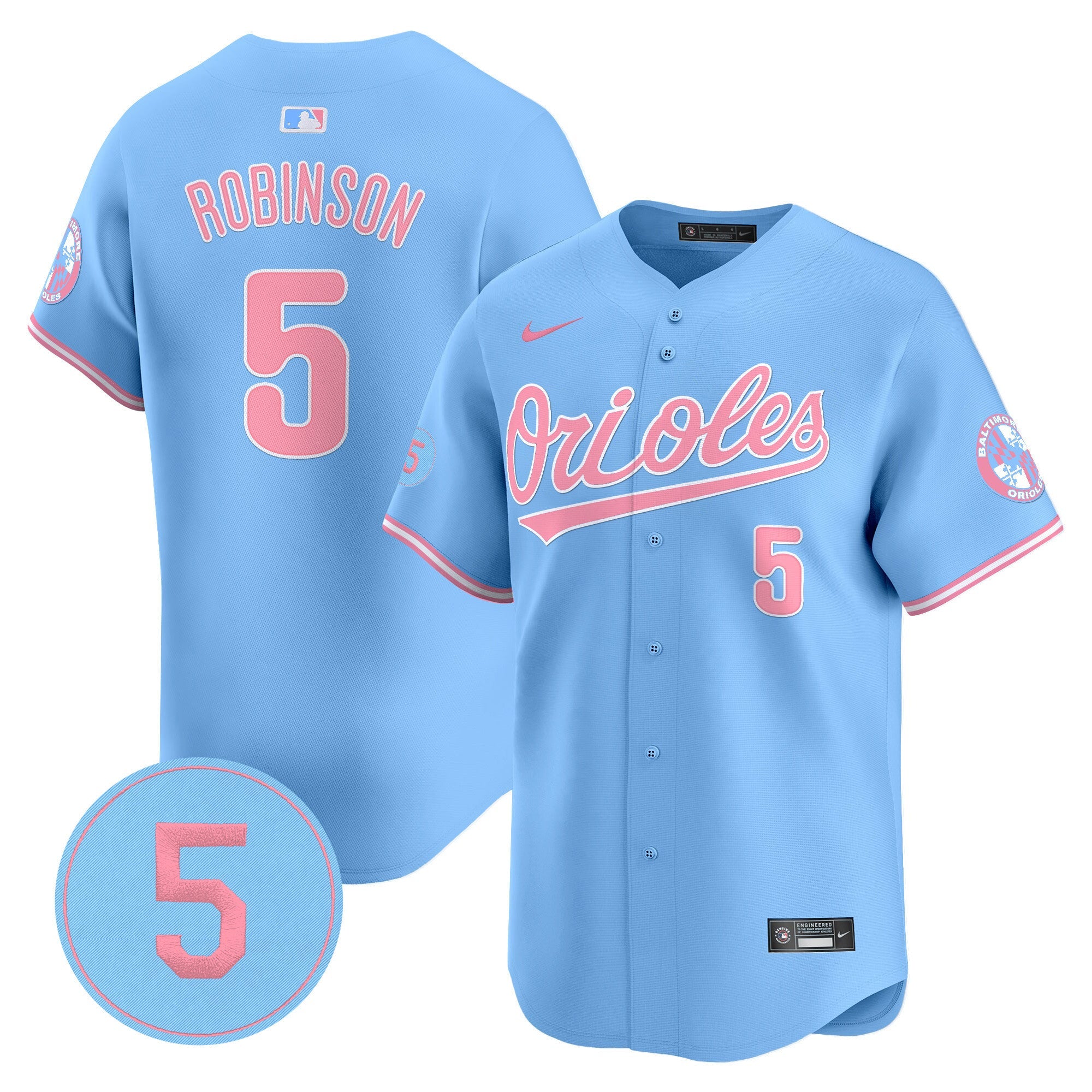 Unisex Bubblegum Pink Robinson Patch Vapor Premier Limited Jersey