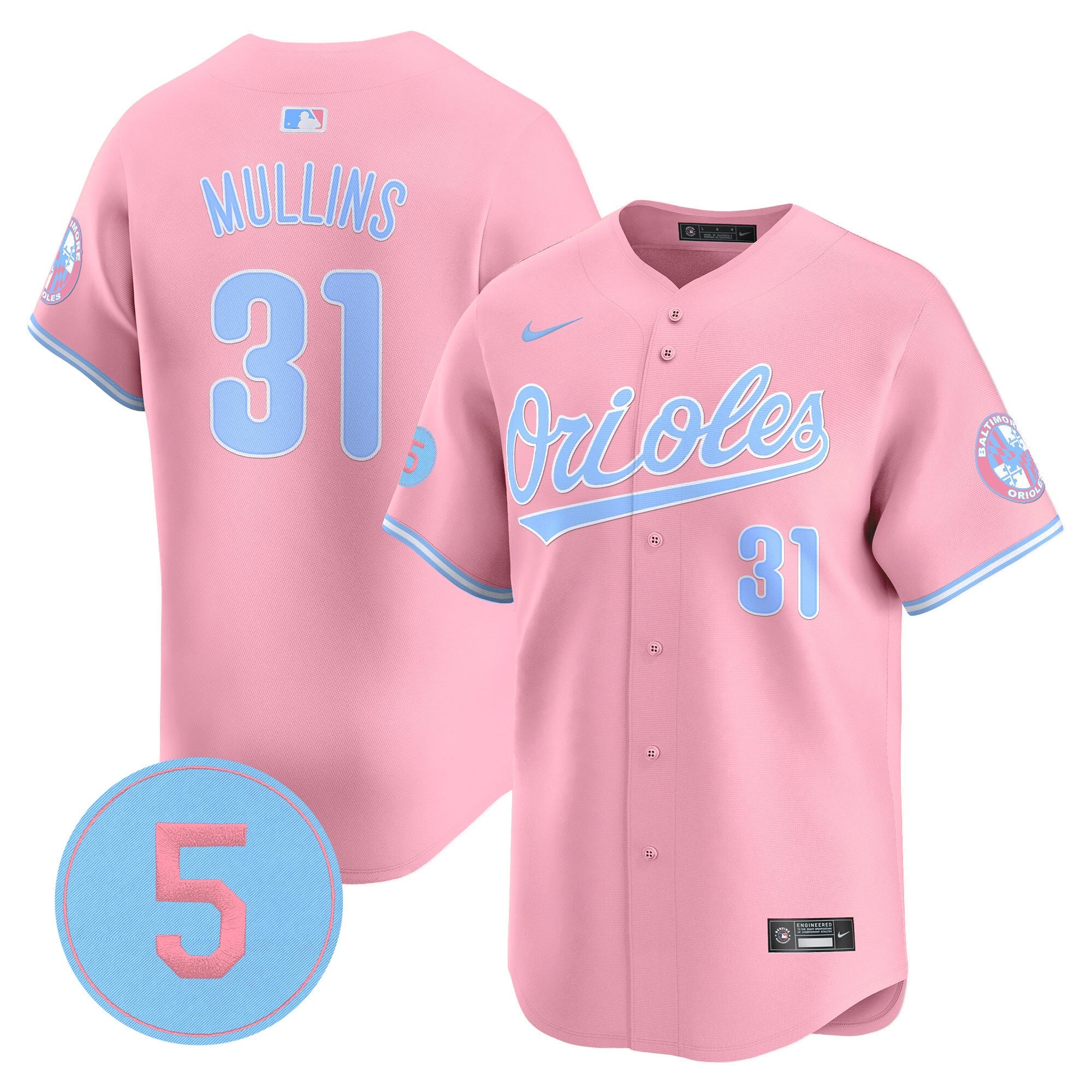 Unisex Bubblegum Pink Robinson Patch Vapor Premier Limited Jersey