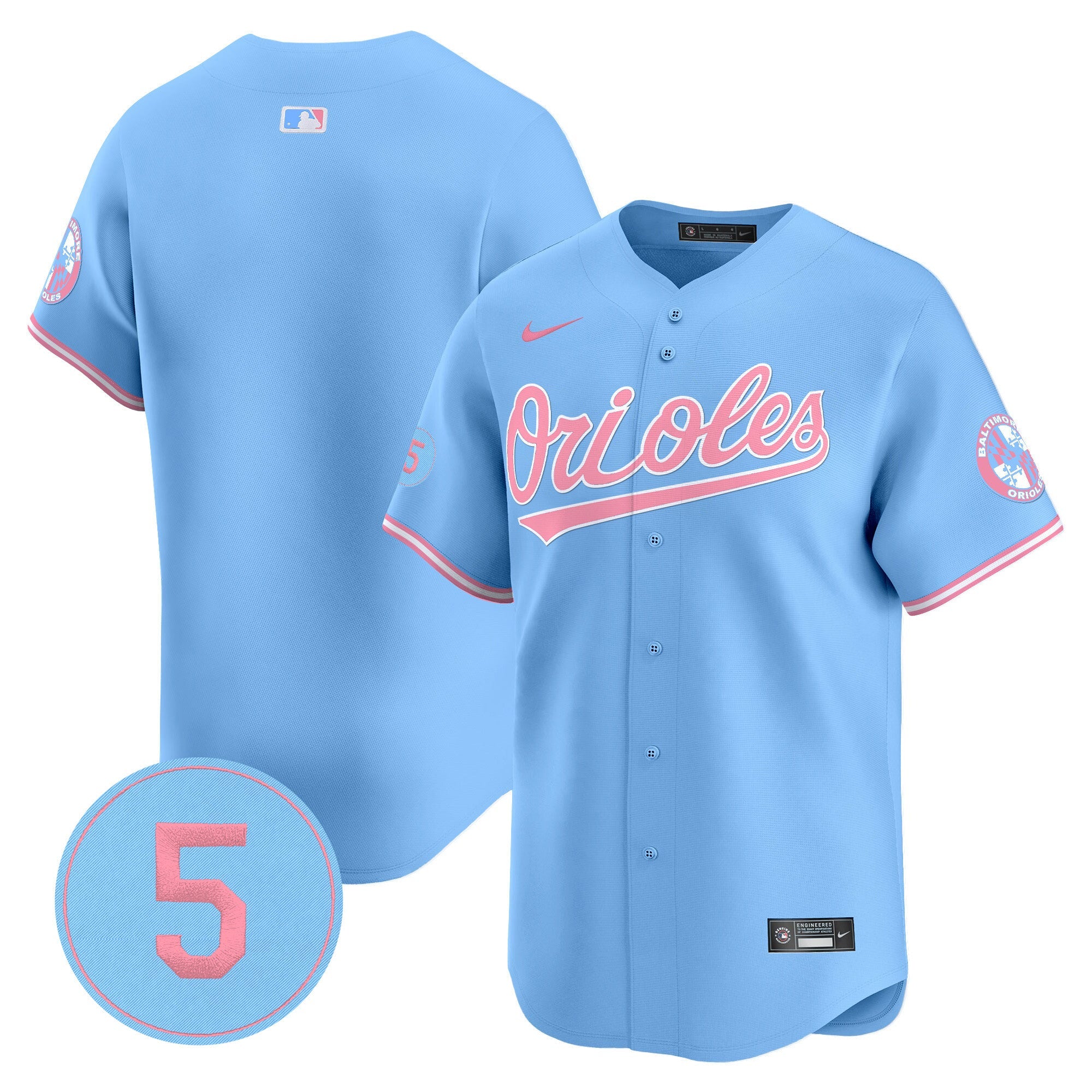 Unisex Bubblegum Pink Robinson Patch Vapor Premier Limited Jersey