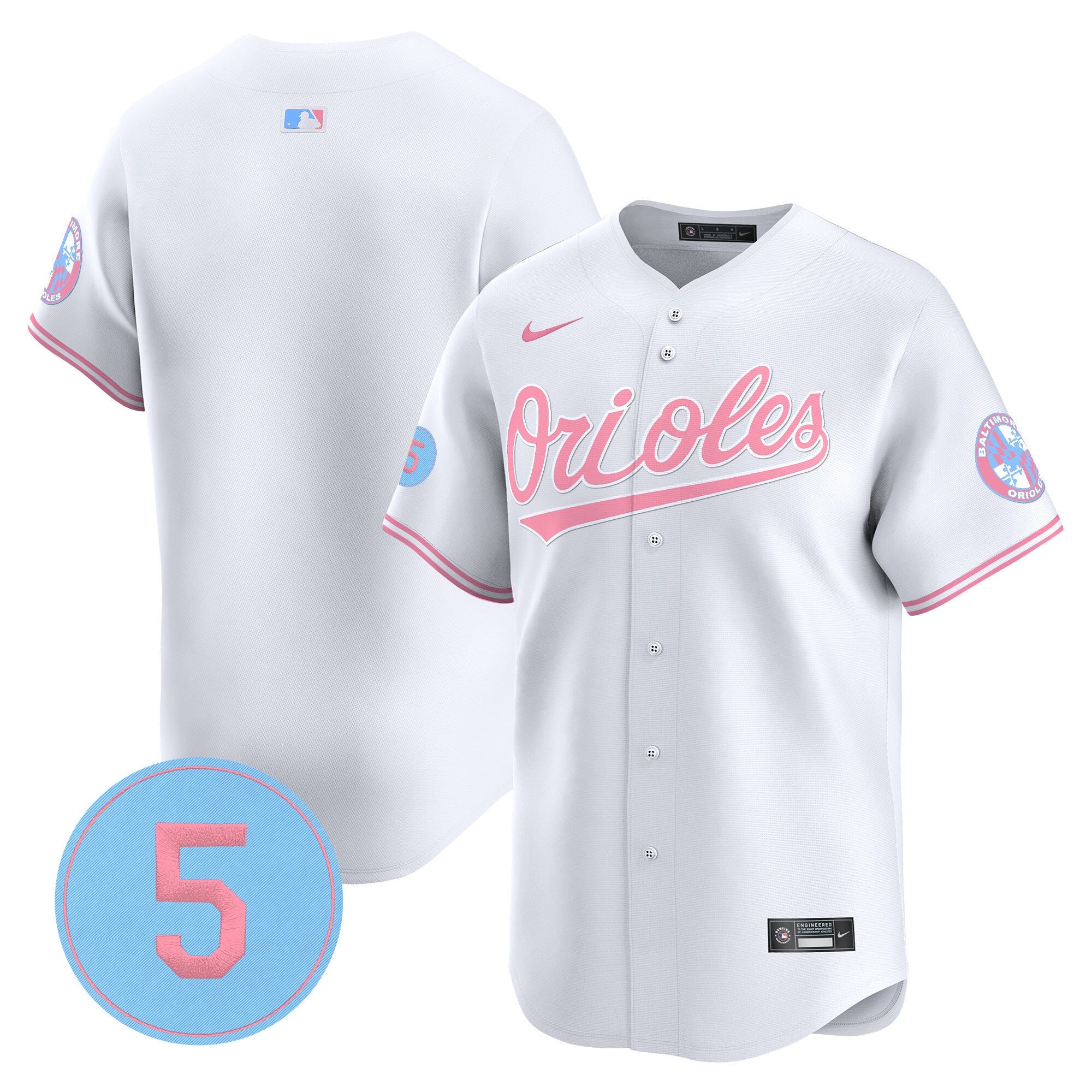 Unisex Bubblegum Pink Robinson Patch Vapor Premier Limited Jersey