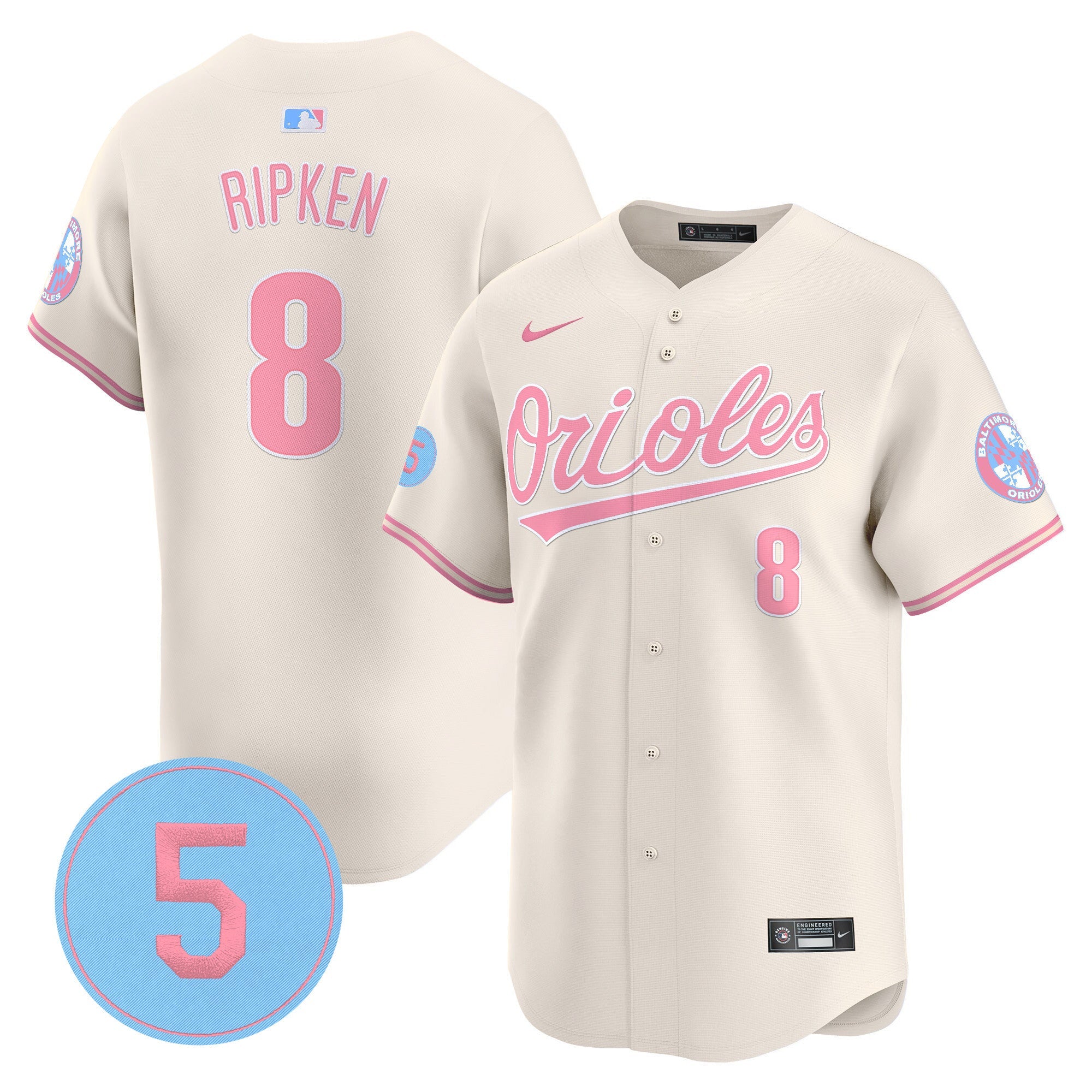 Unisex Bubblegum Pink Robinson Patch Vapor Premier Limited Jersey