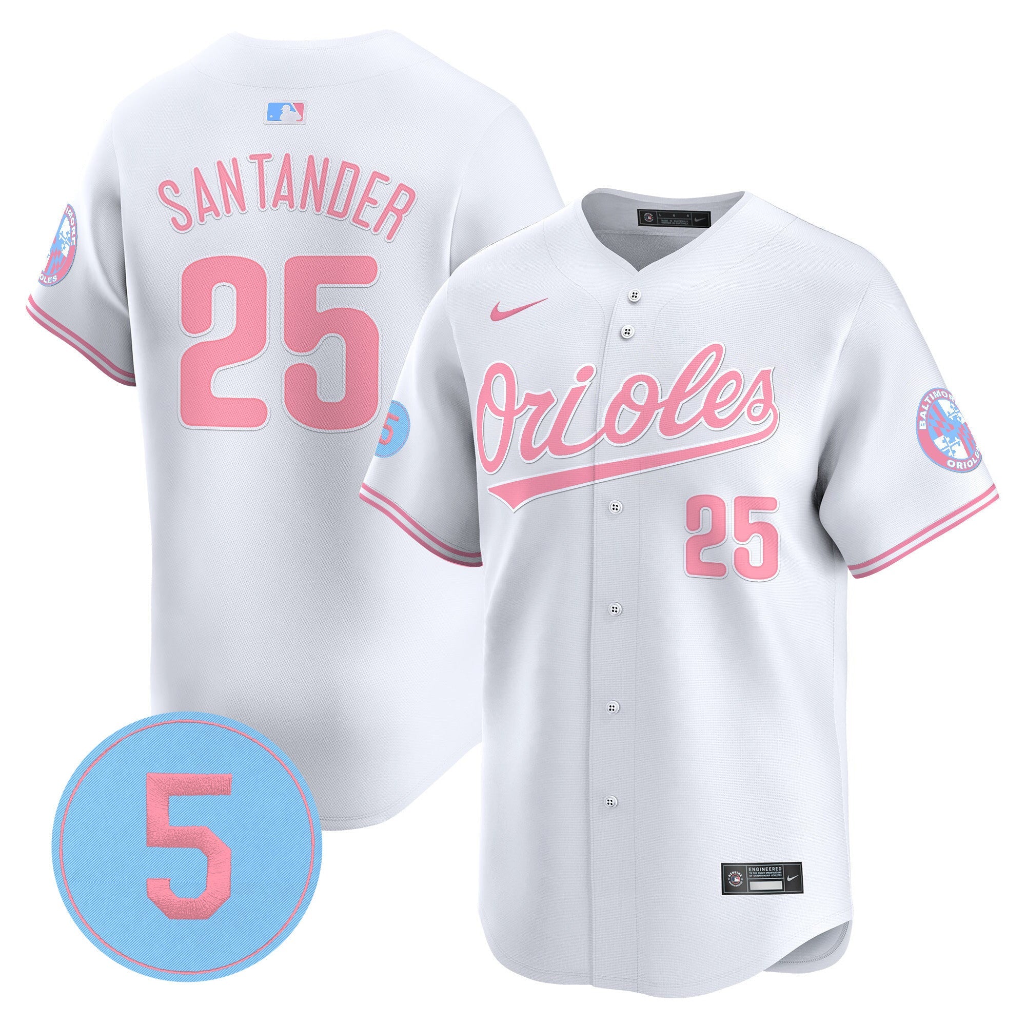 Unisex Bubblegum Pink Robinson Patch Vapor Premier Limited Jersey