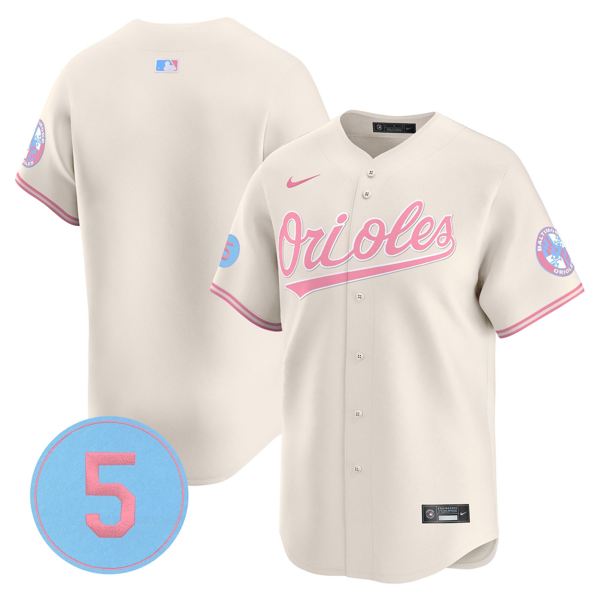 Unisex Bubblegum Pink Robinson Patch Vapor Premier Limited Jersey