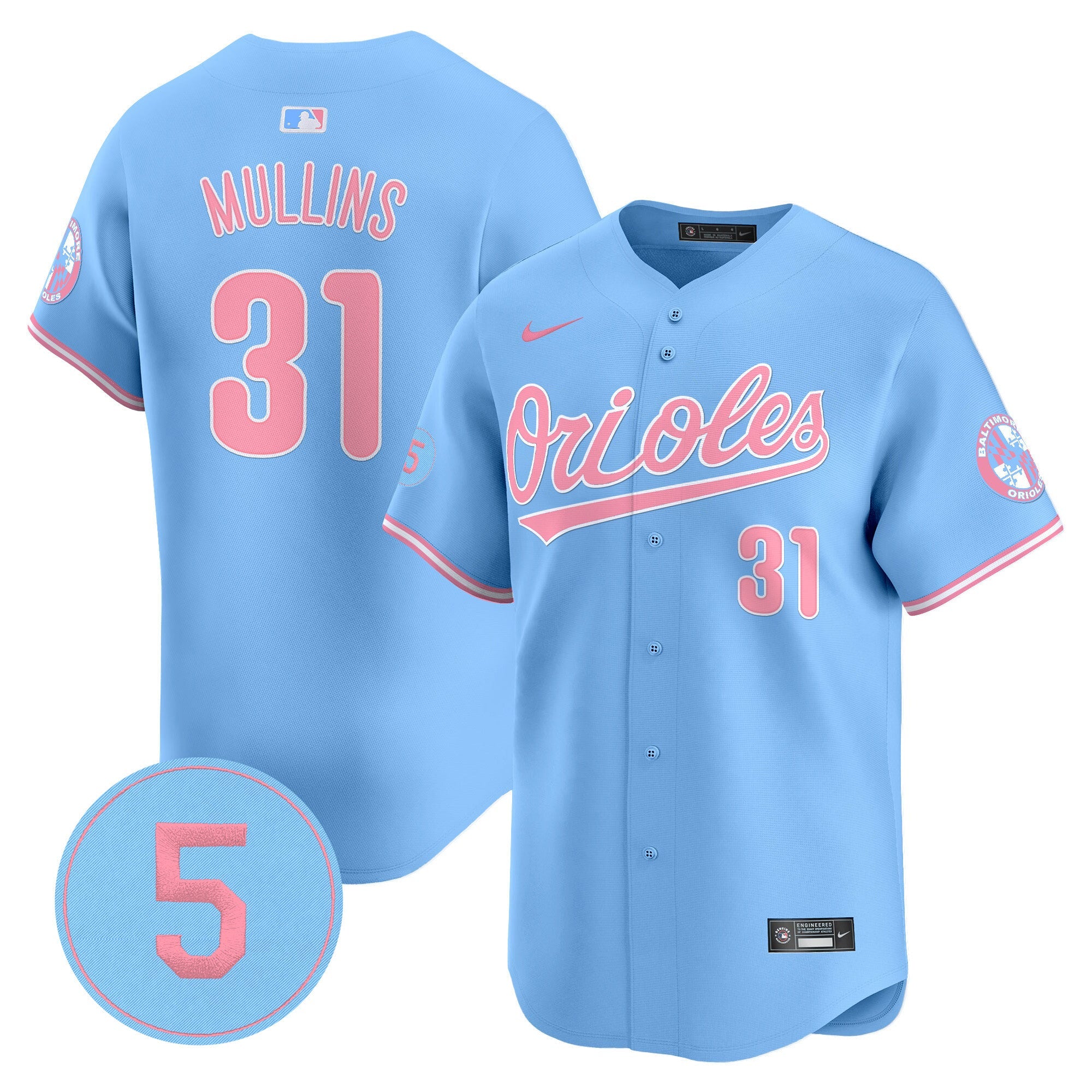Unisex Bubblegum Pink Robinson Patch Vapor Premier Limited Jersey