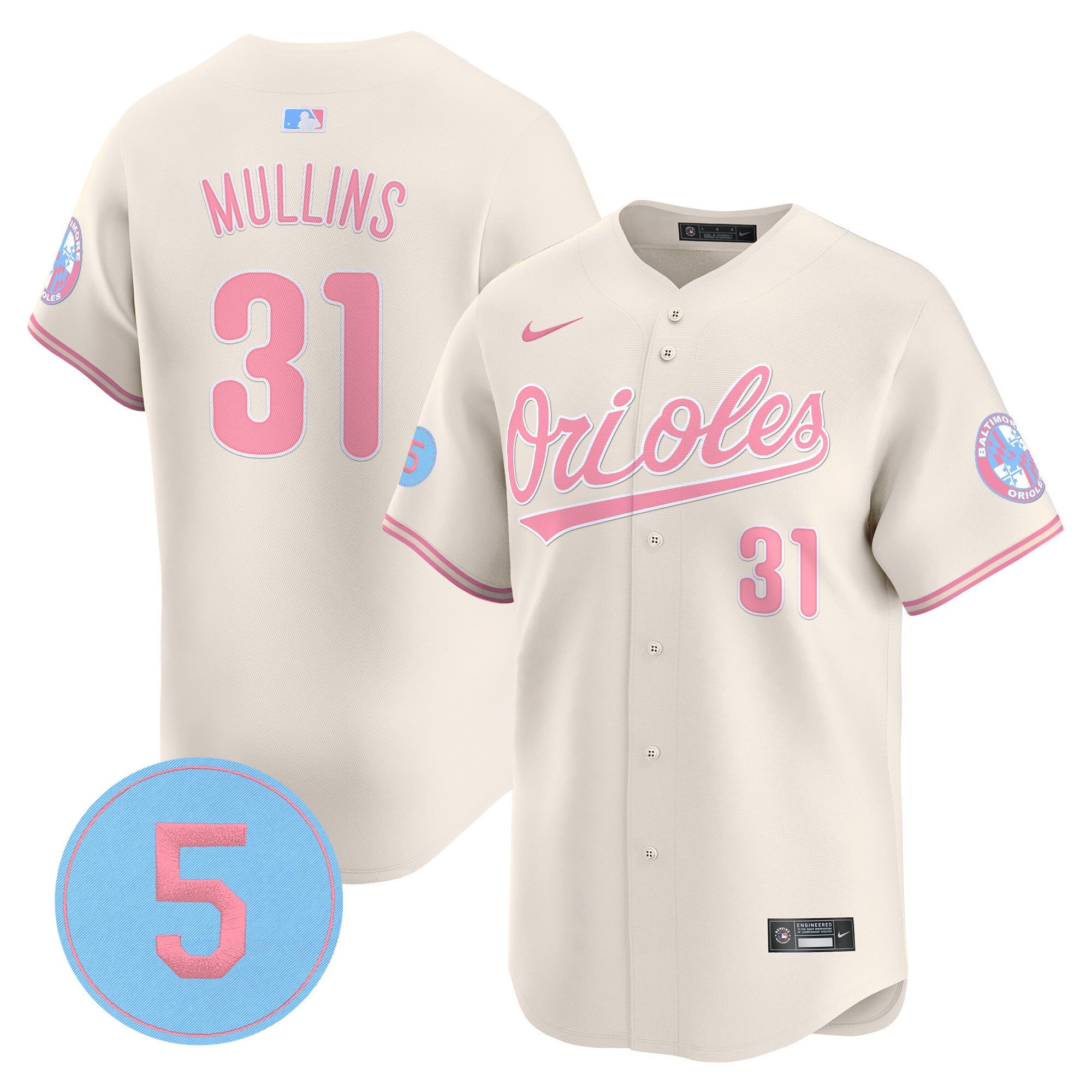 Unisex Bubblegum Pink Robinson Patch Vapor Premier Limited Jersey