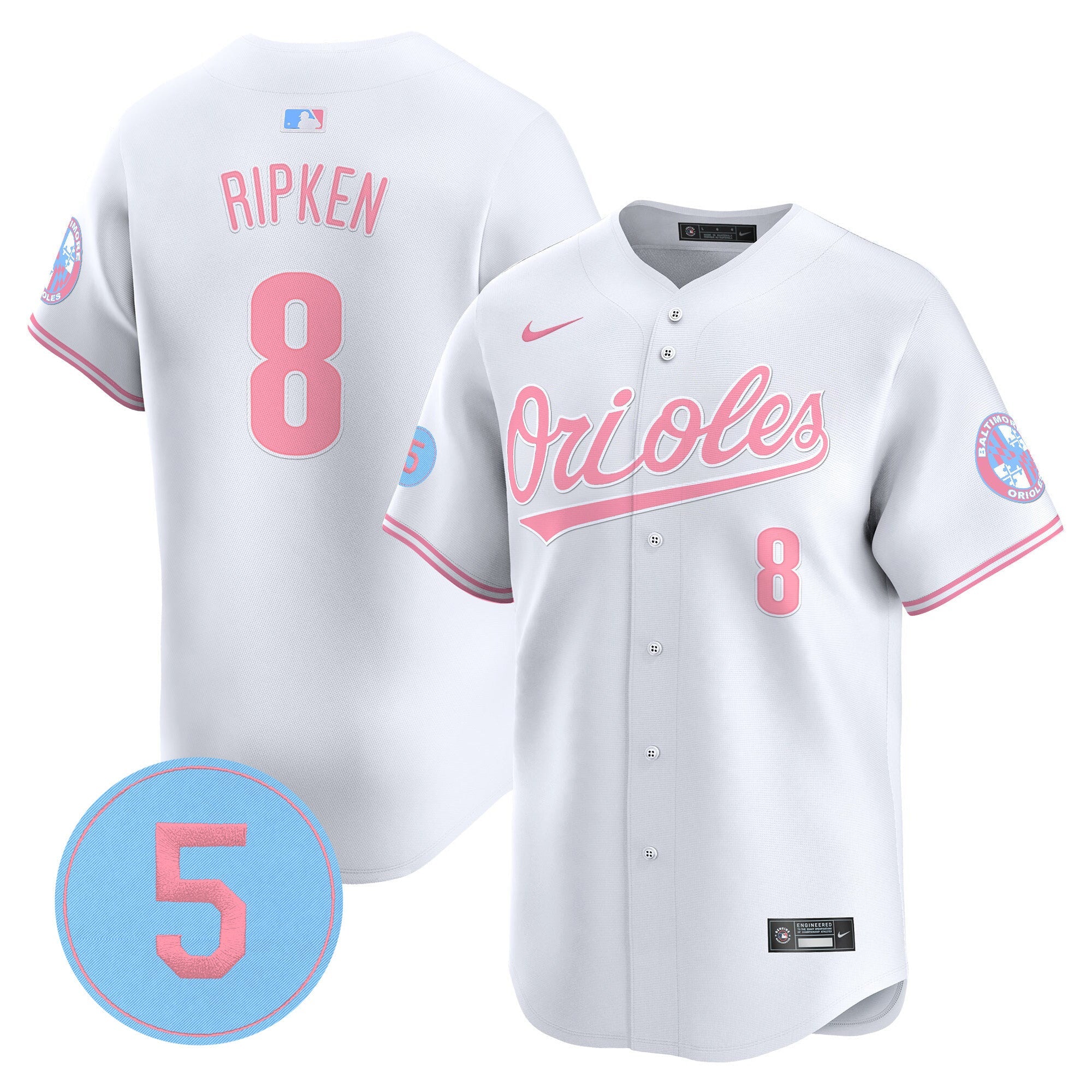 Unisex Bubblegum Pink Robinson Patch Vapor Premier Limited Jersey