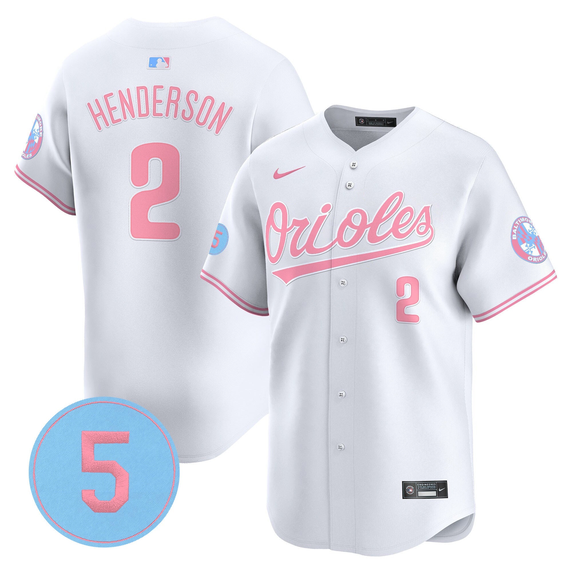 Unisex Bubblegum Pink Robinson Patch Vapor Premier Limited Jersey