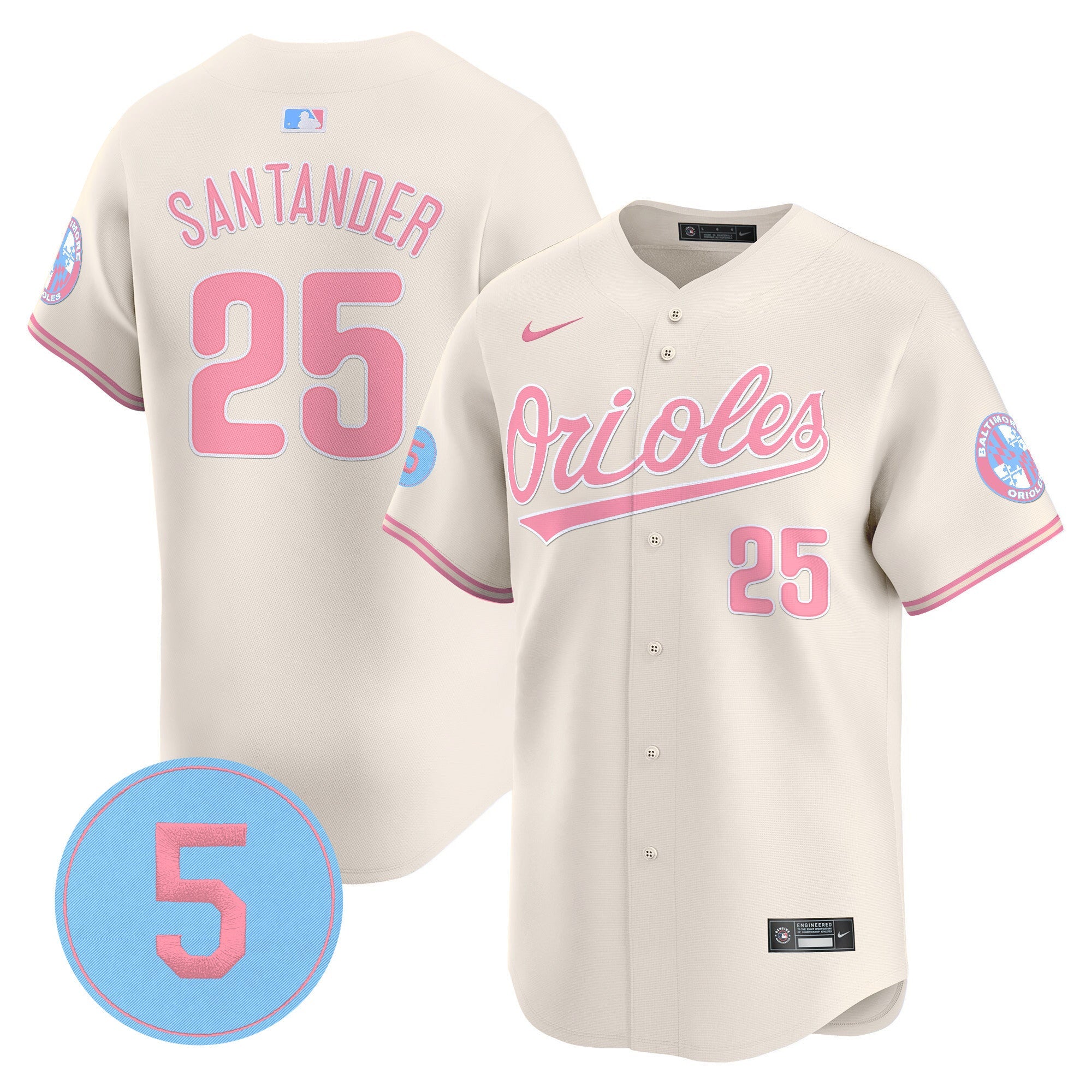 Unisex Bubblegum Pink Robinson Patch Vapor Premier Limited Jersey